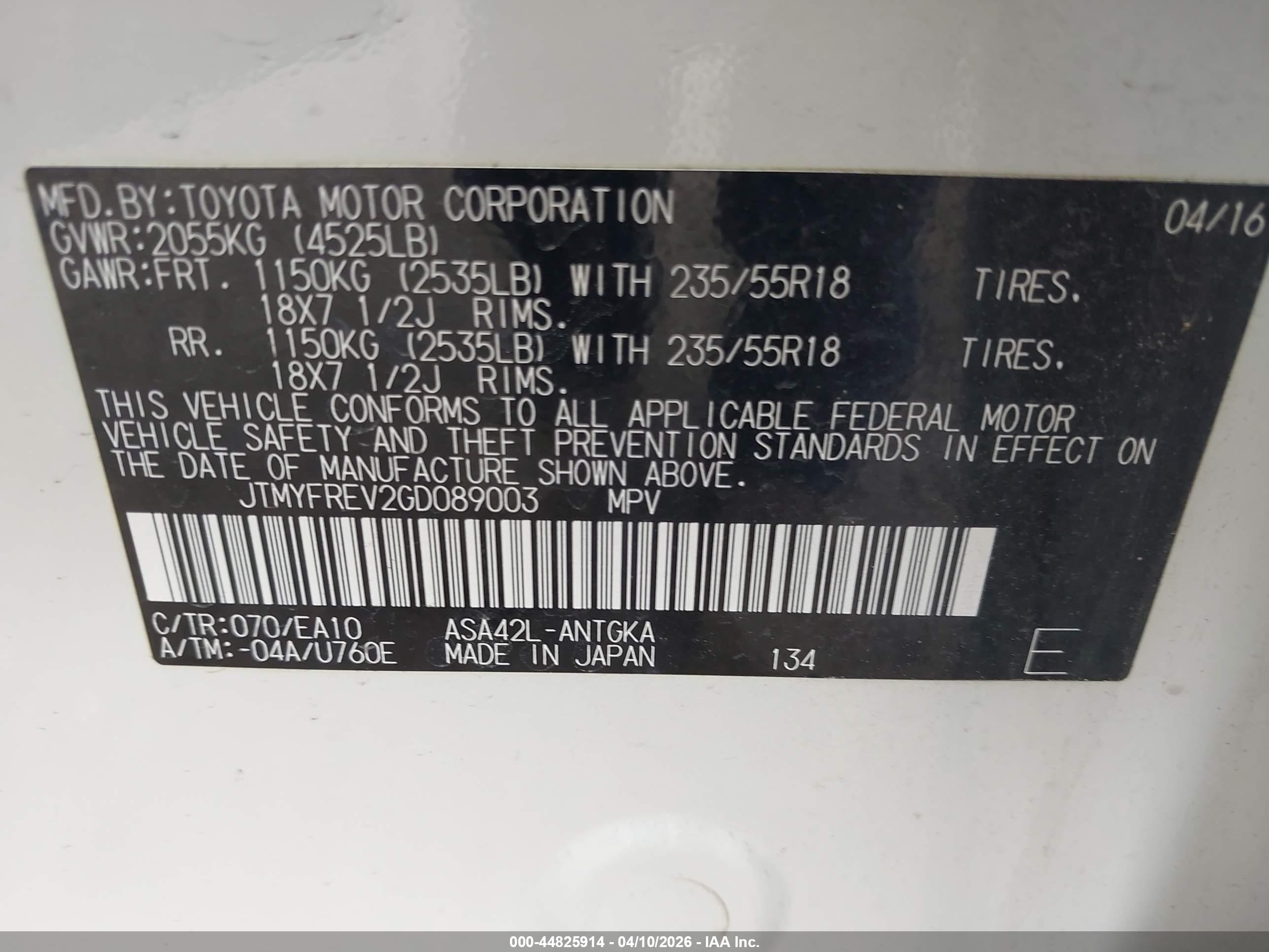 TOYOTA RAV4 image 9