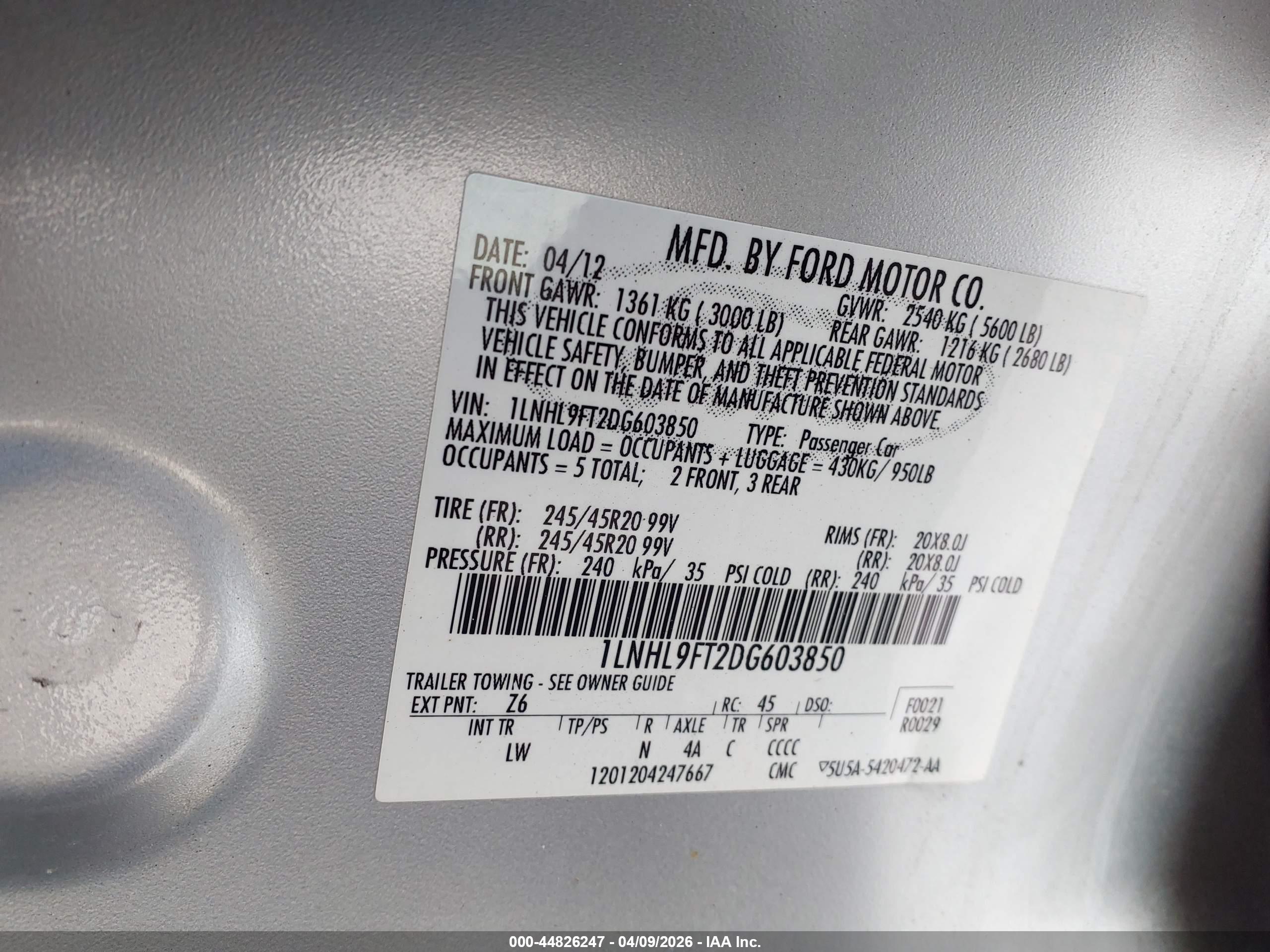 LINCOLN MKS image 9