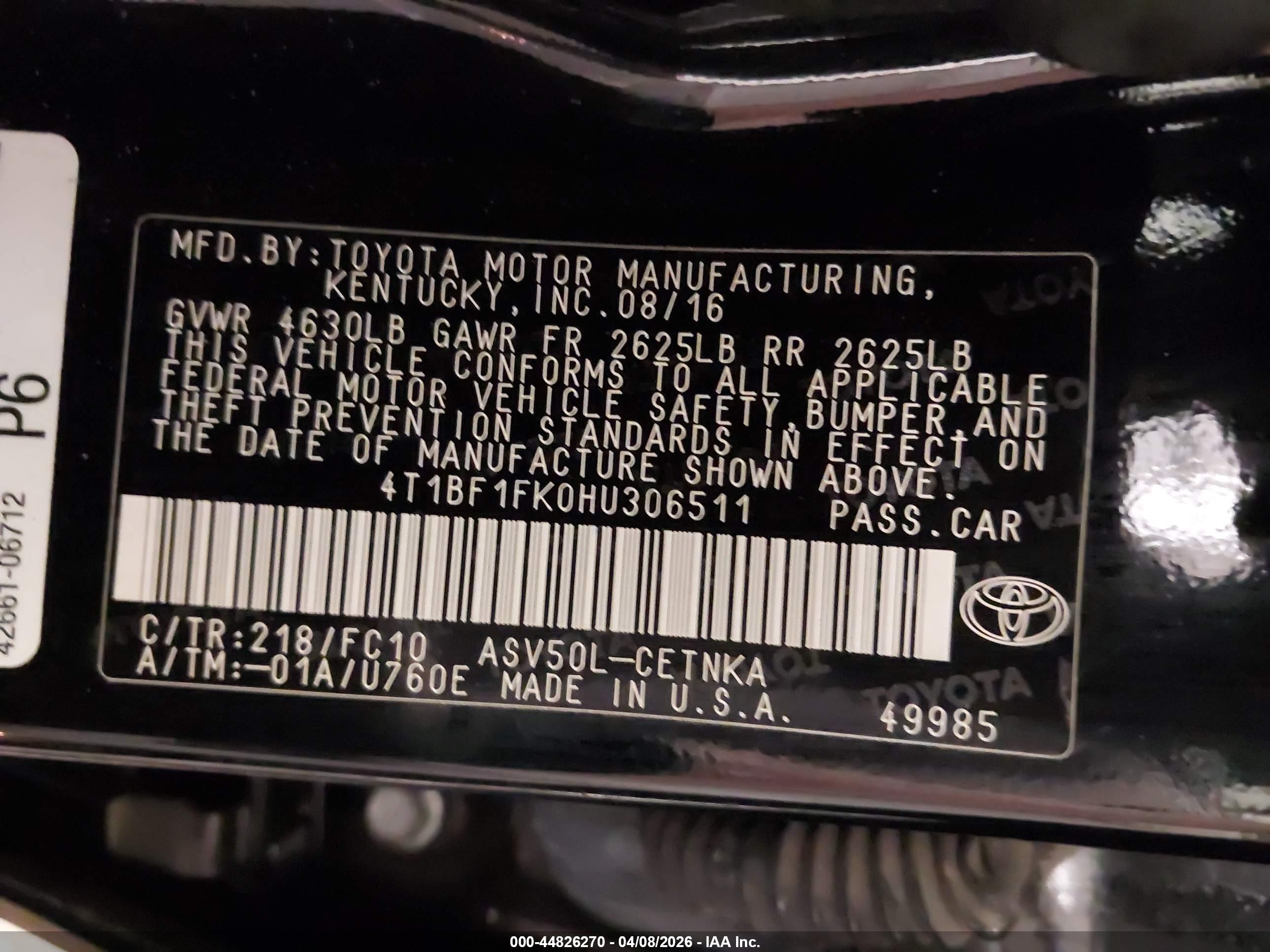 TOYOTA CAMRY image 9