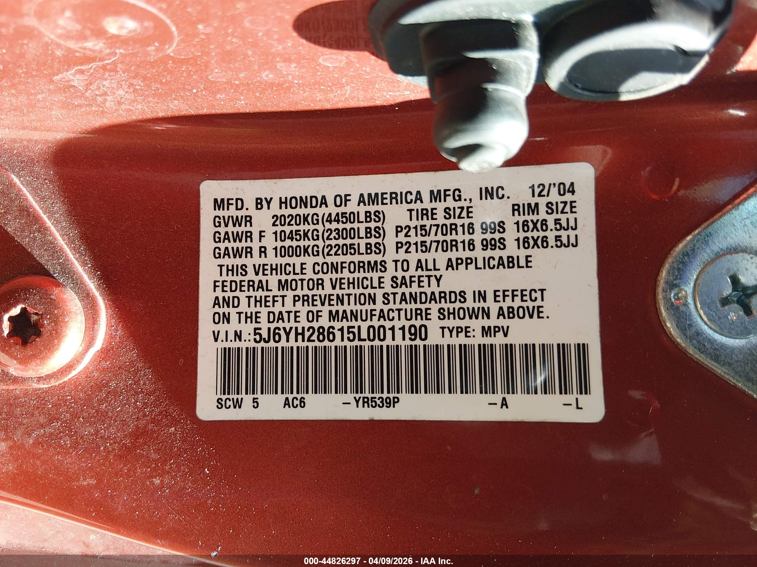 HONDA ELEMENT image 9