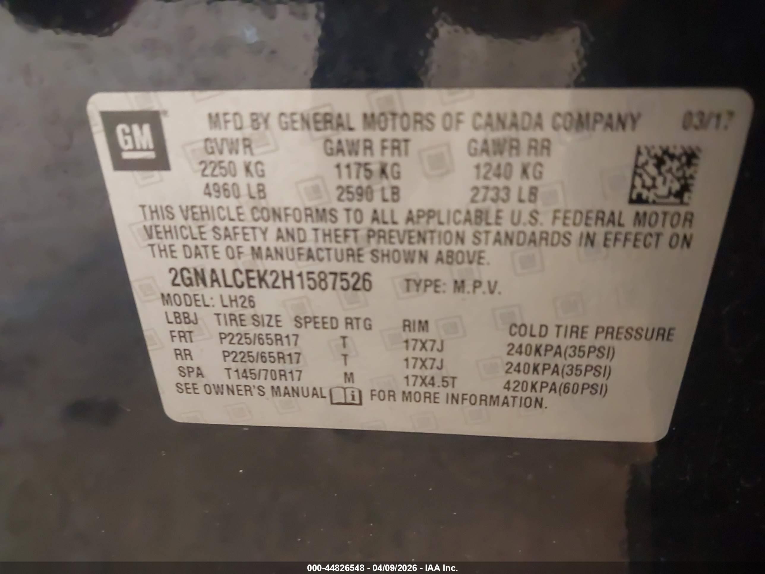 CHEVROLET EQUINOX image 9