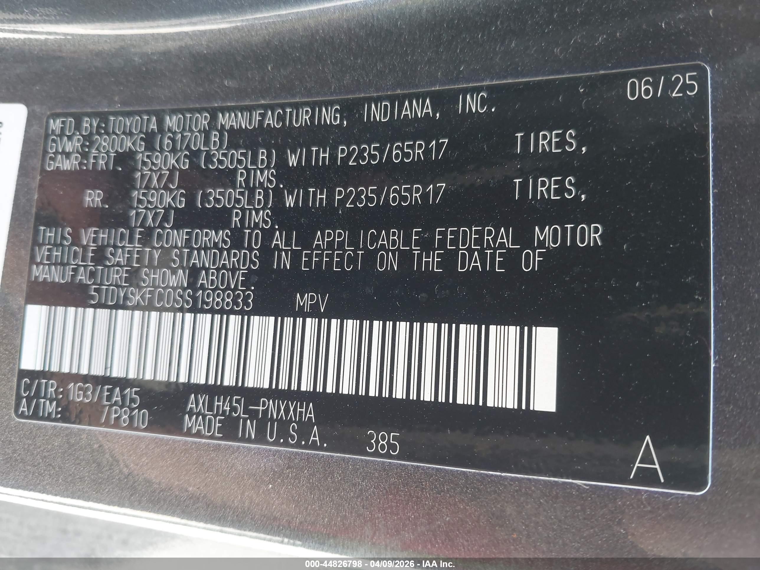 TOYOTA SIENNA image 9