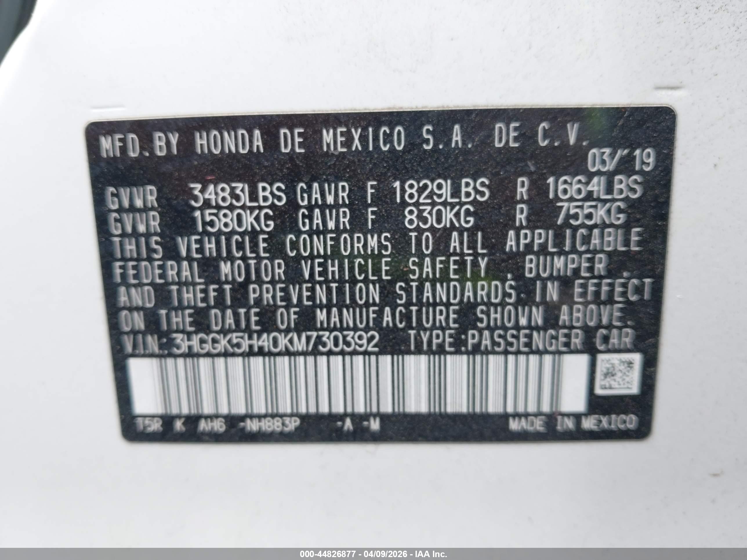 HONDA FIT image 9