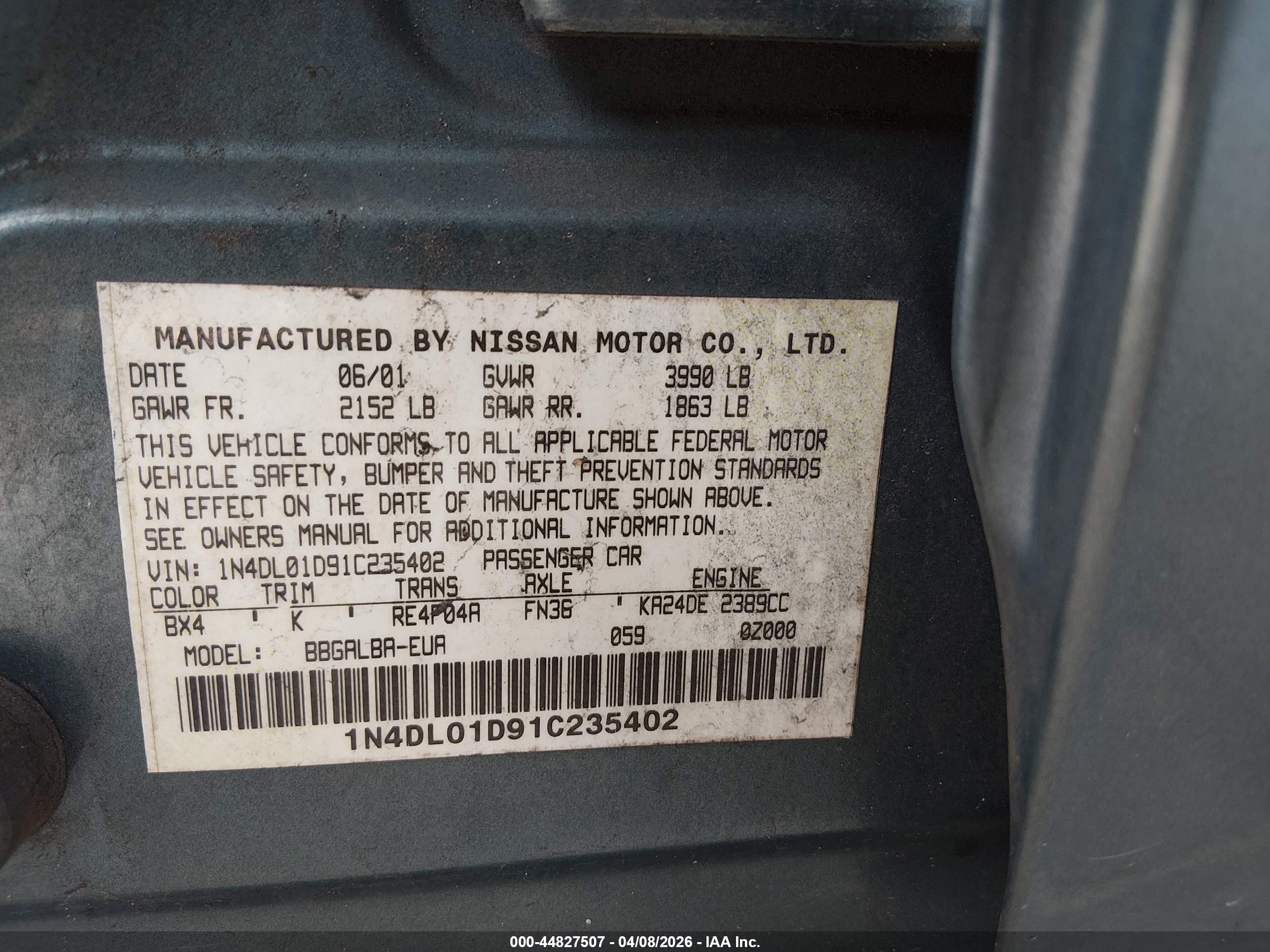 NISSAN ALTIMA image 9