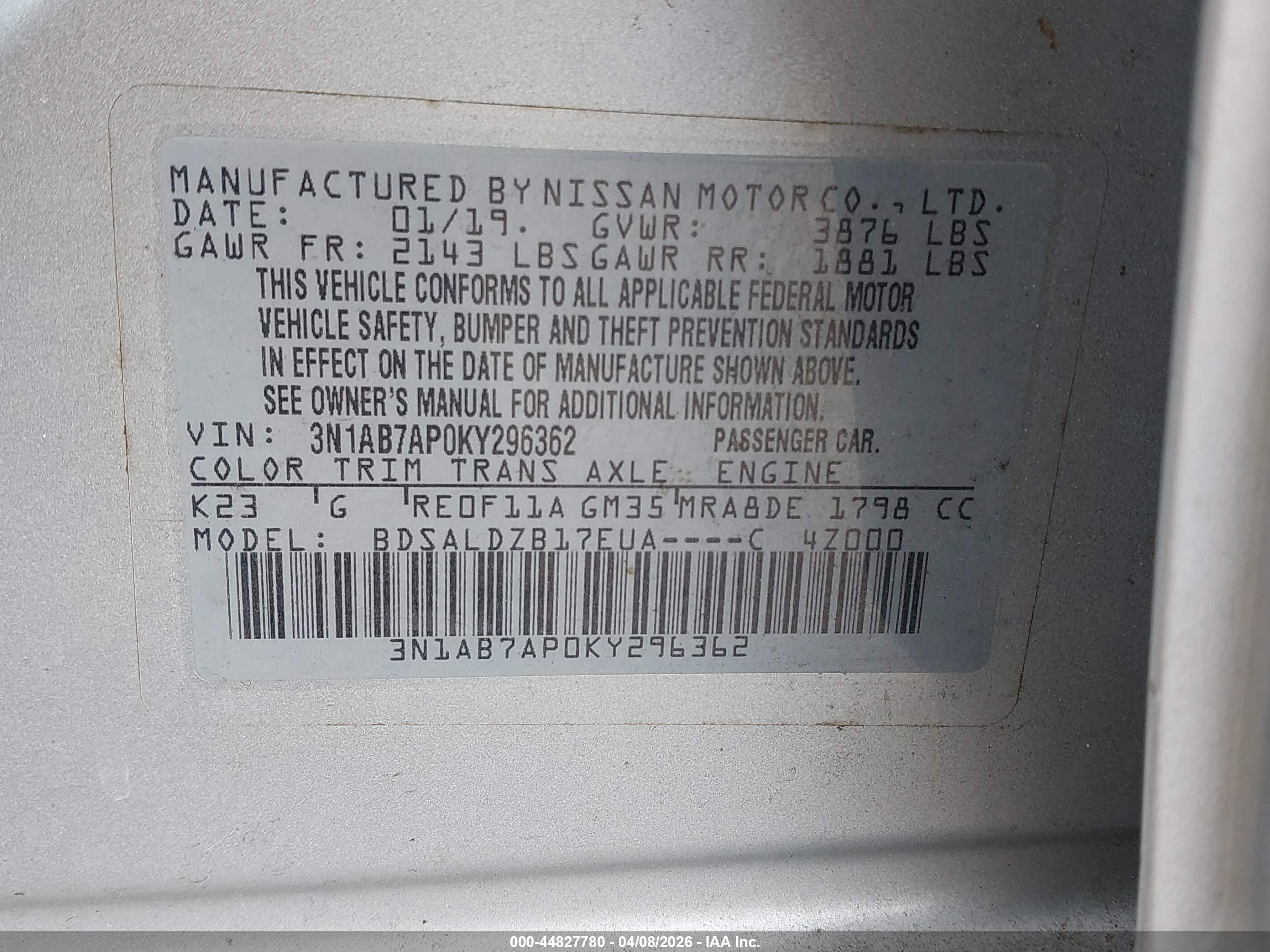 NISSAN SENTRA image 9