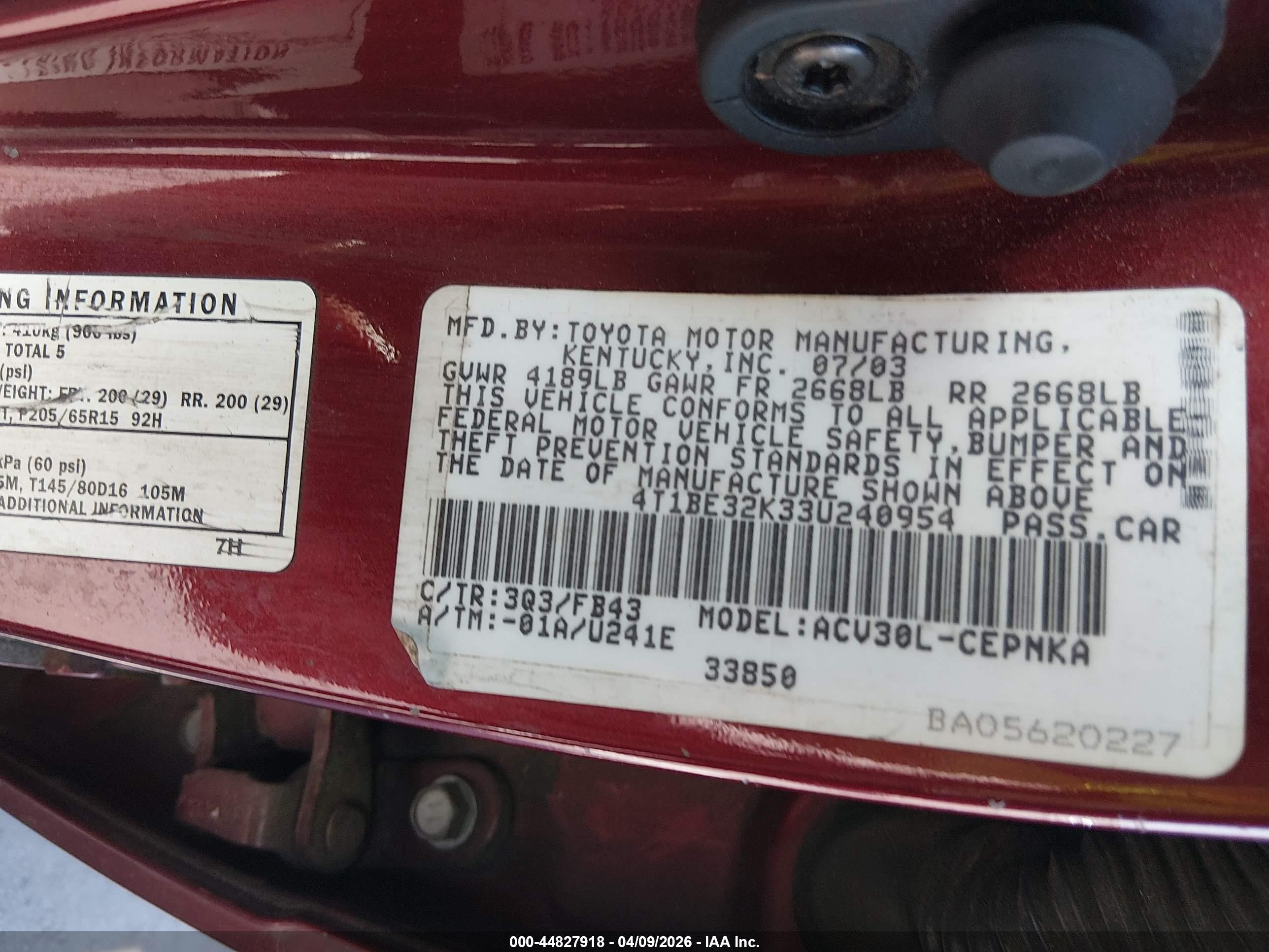 TOYOTA CAMRY image 9