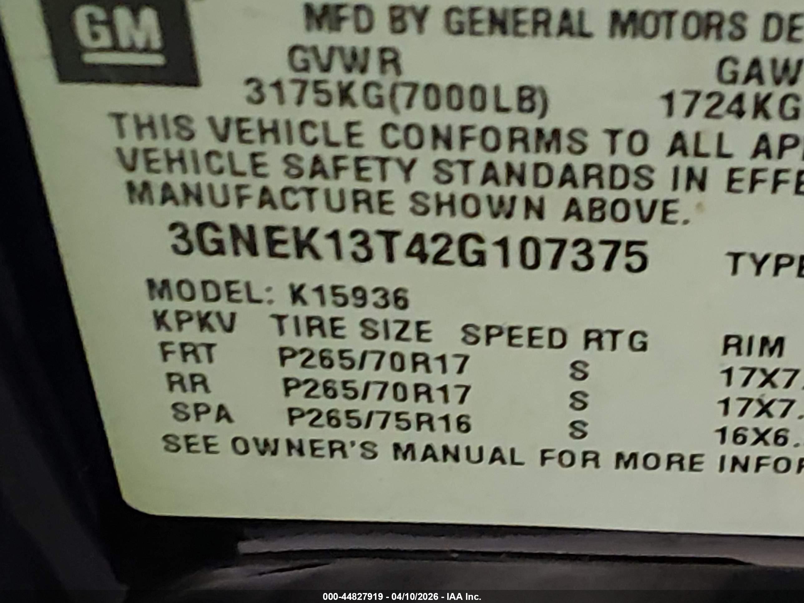 CHEVROLET AVALANCHE image 9