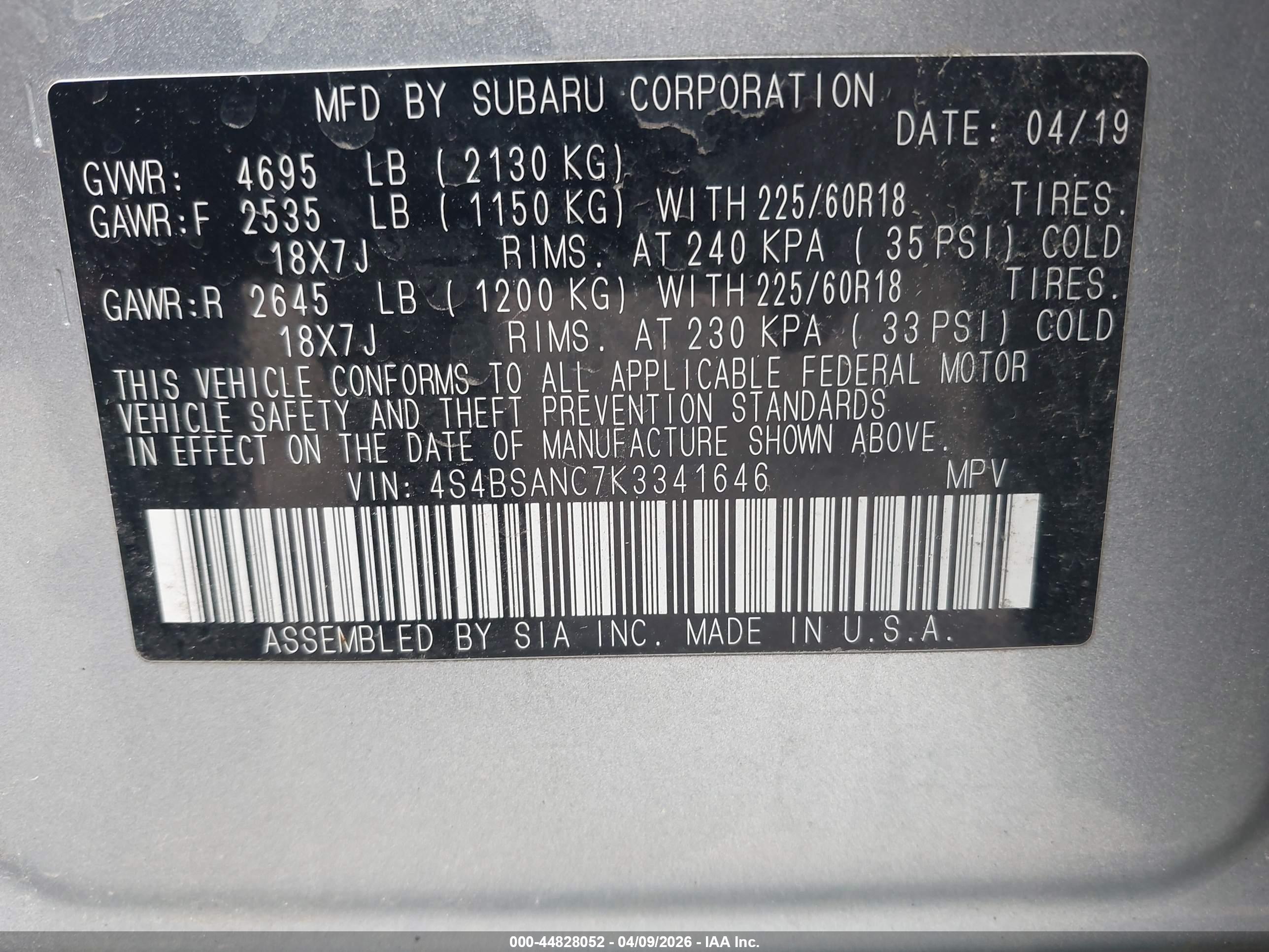 SUBARU OUTBACK image 9