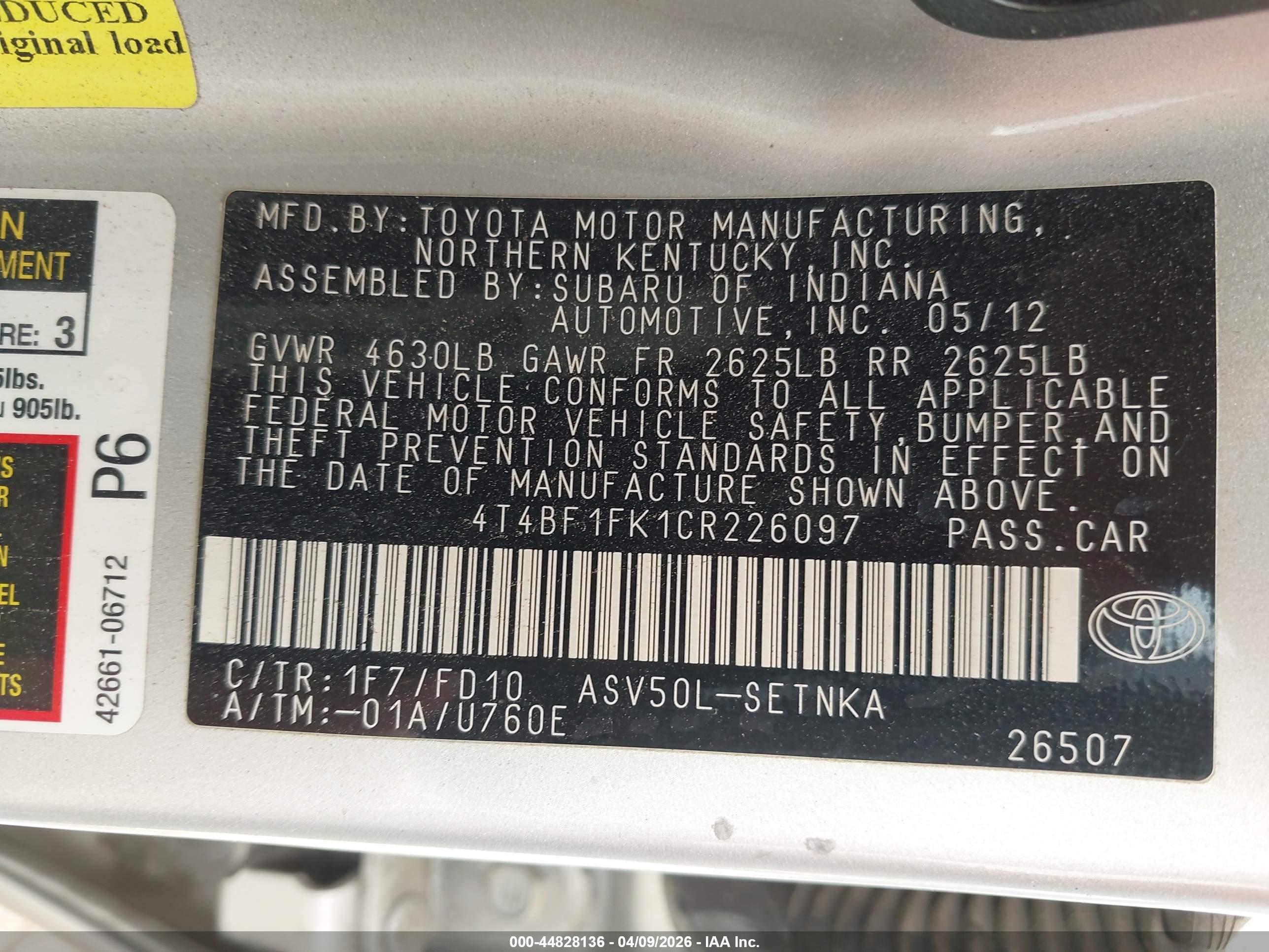 TOYOTA CAMRY image 9