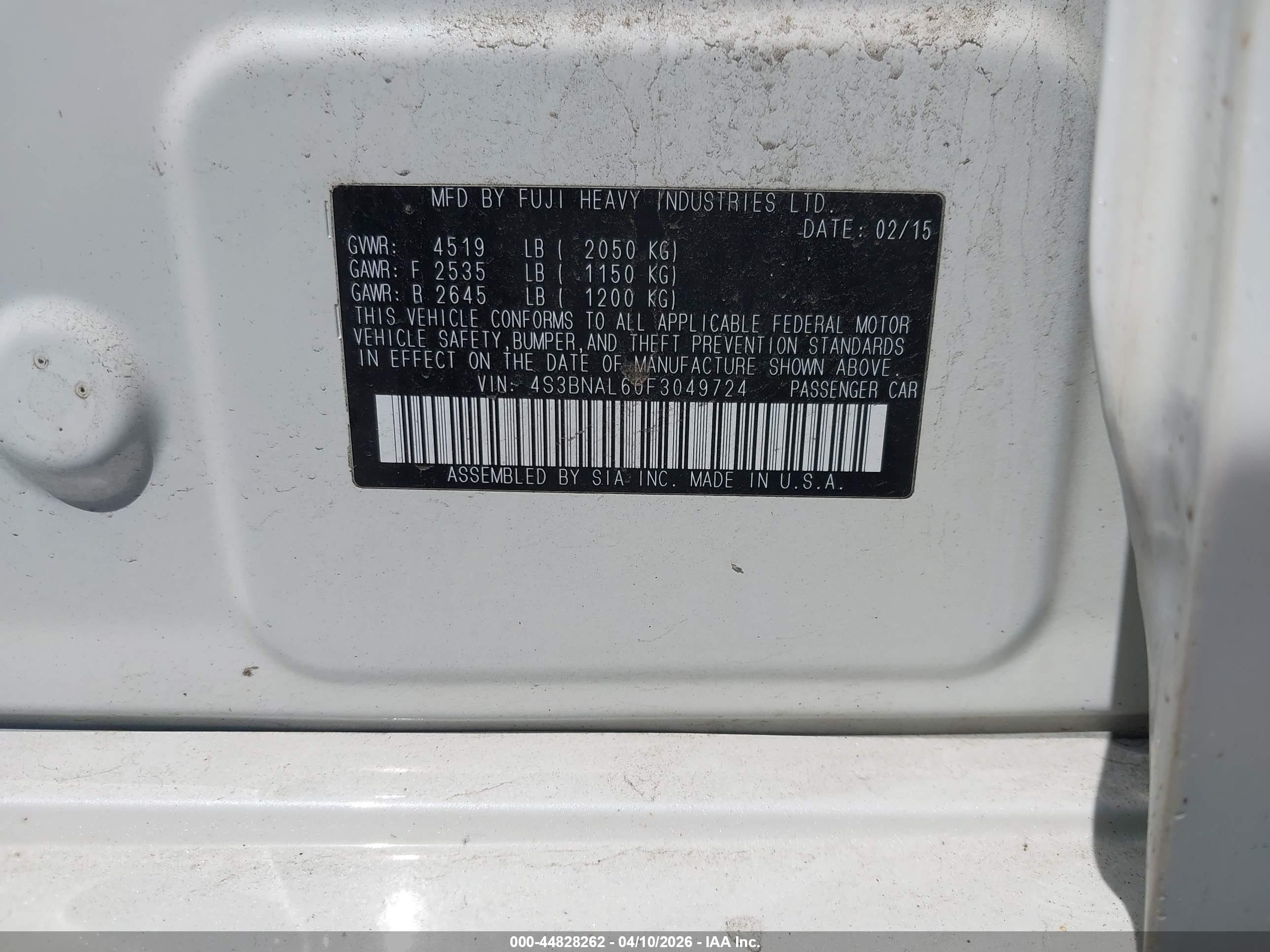 SUBARU LEGACY image 9