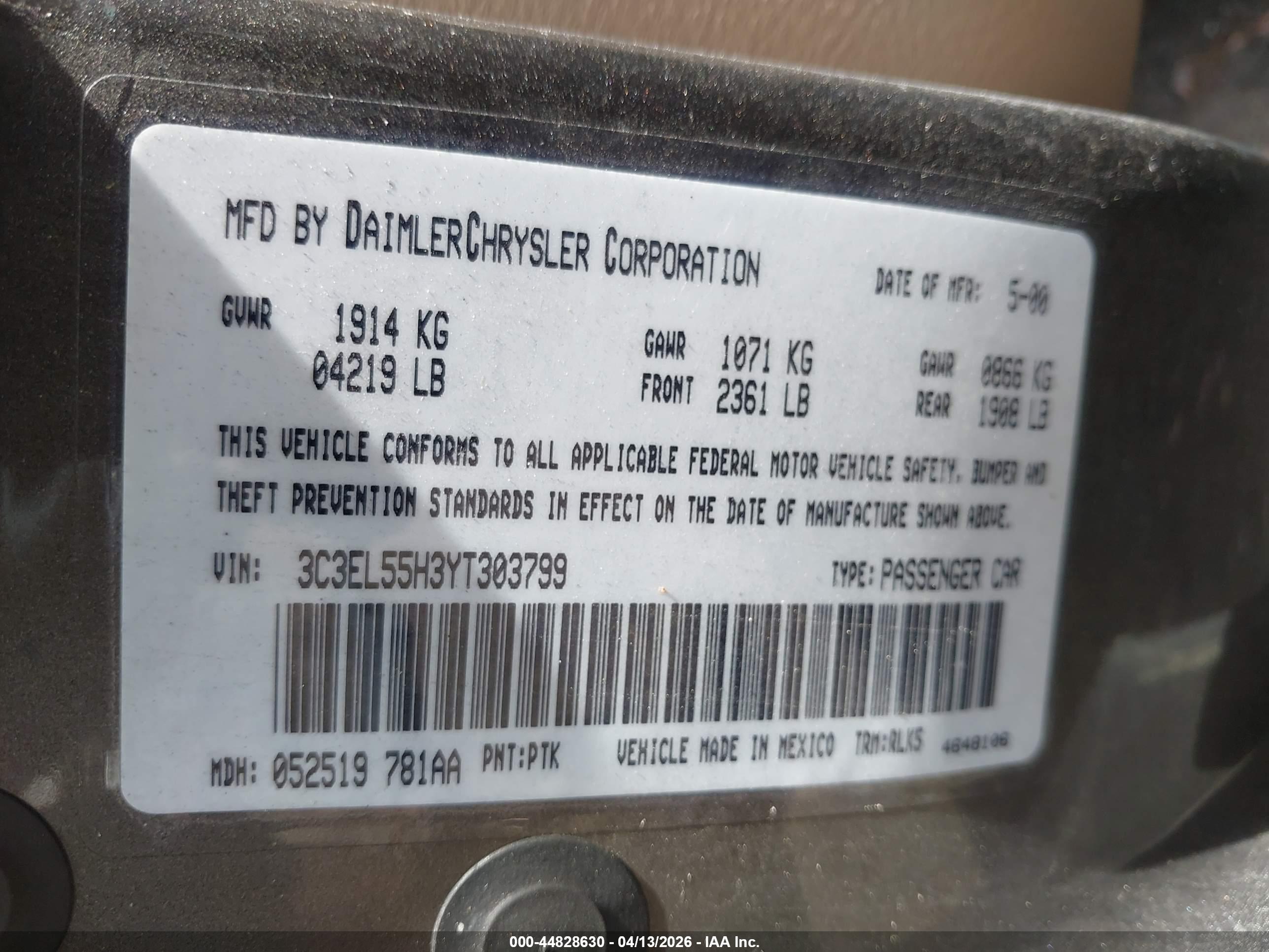 CHRYSLER SEBRING image 9