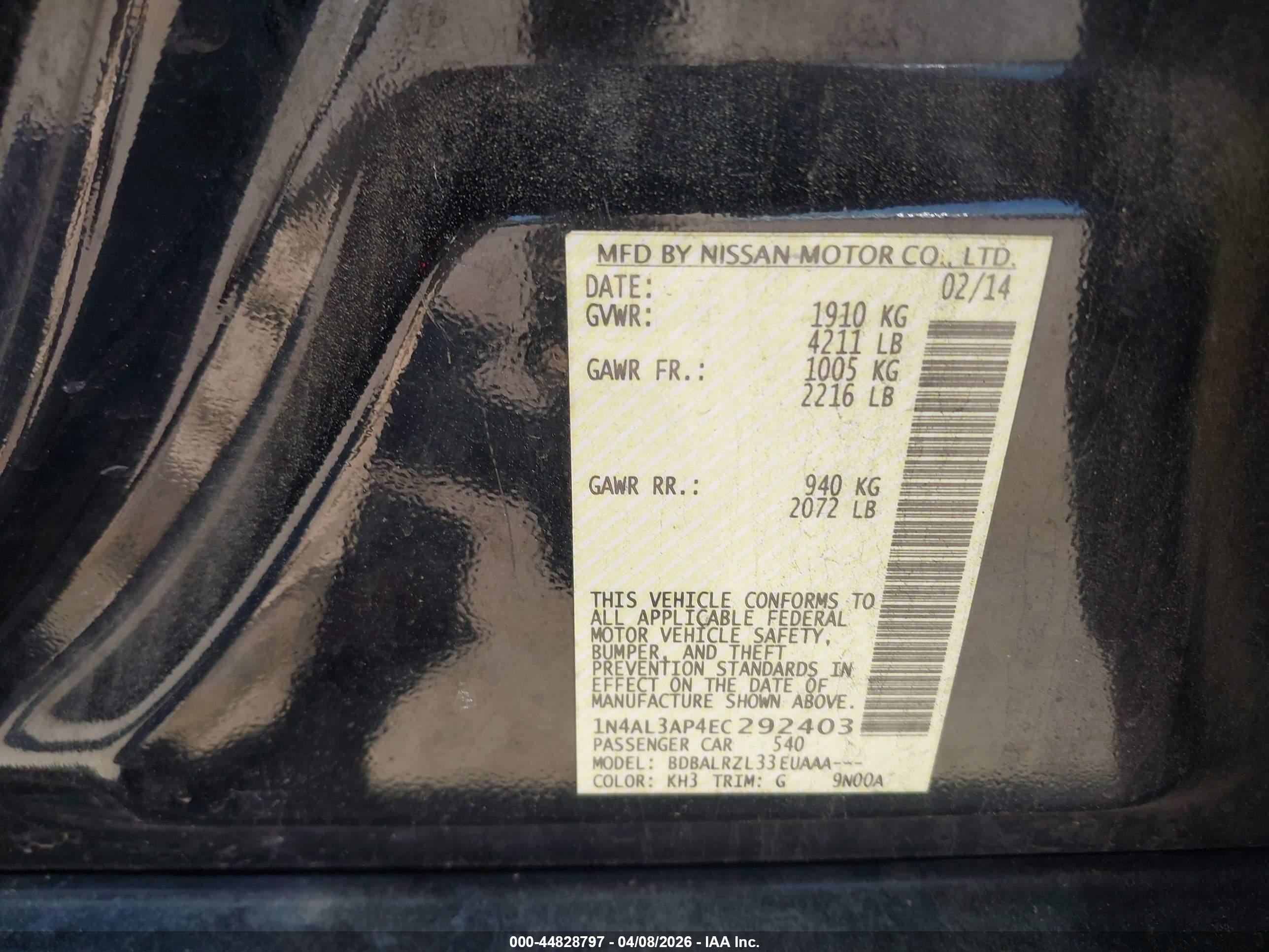 NISSAN ALTIMA image 9