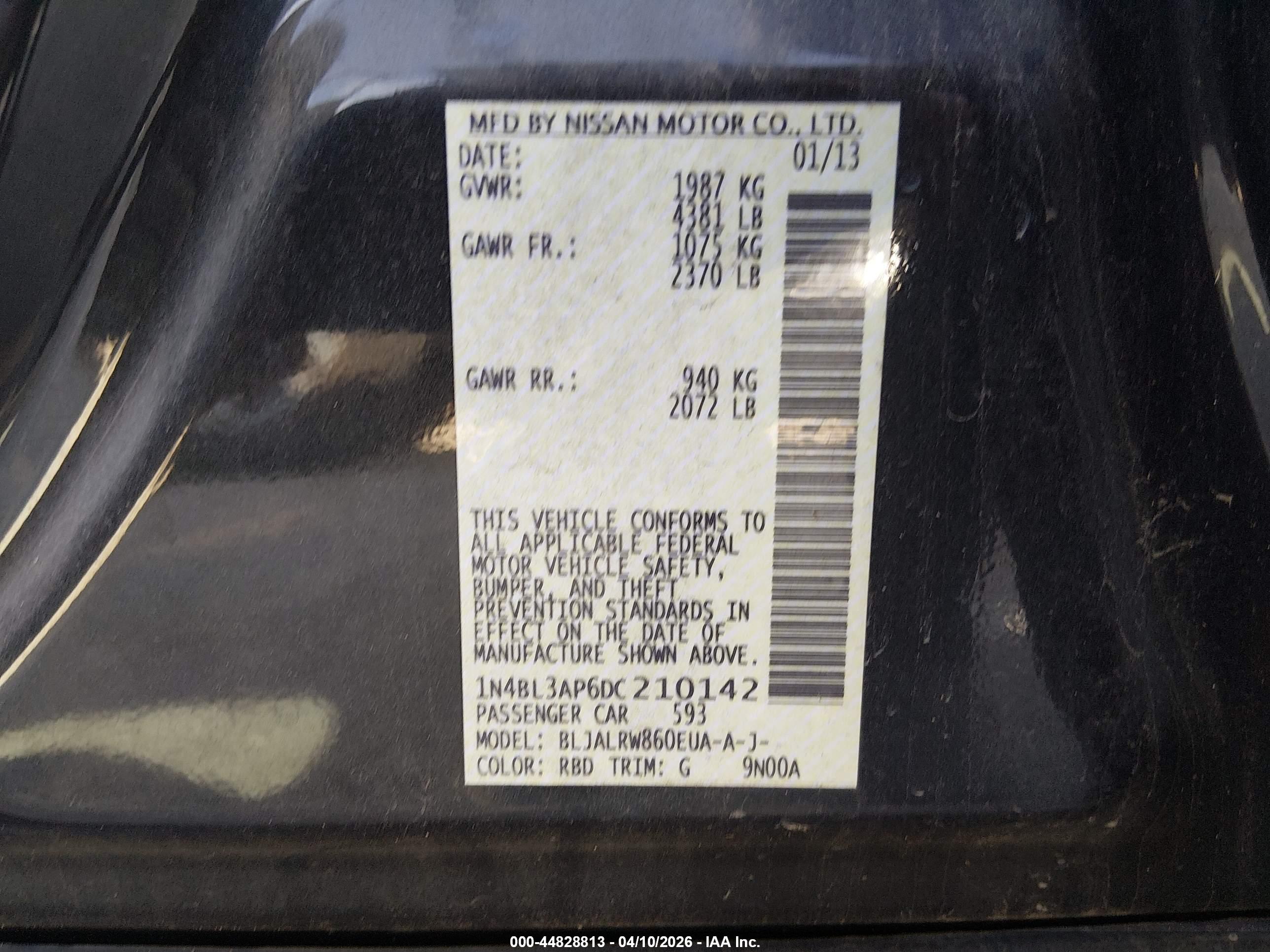 NISSAN ALTIMA image 9