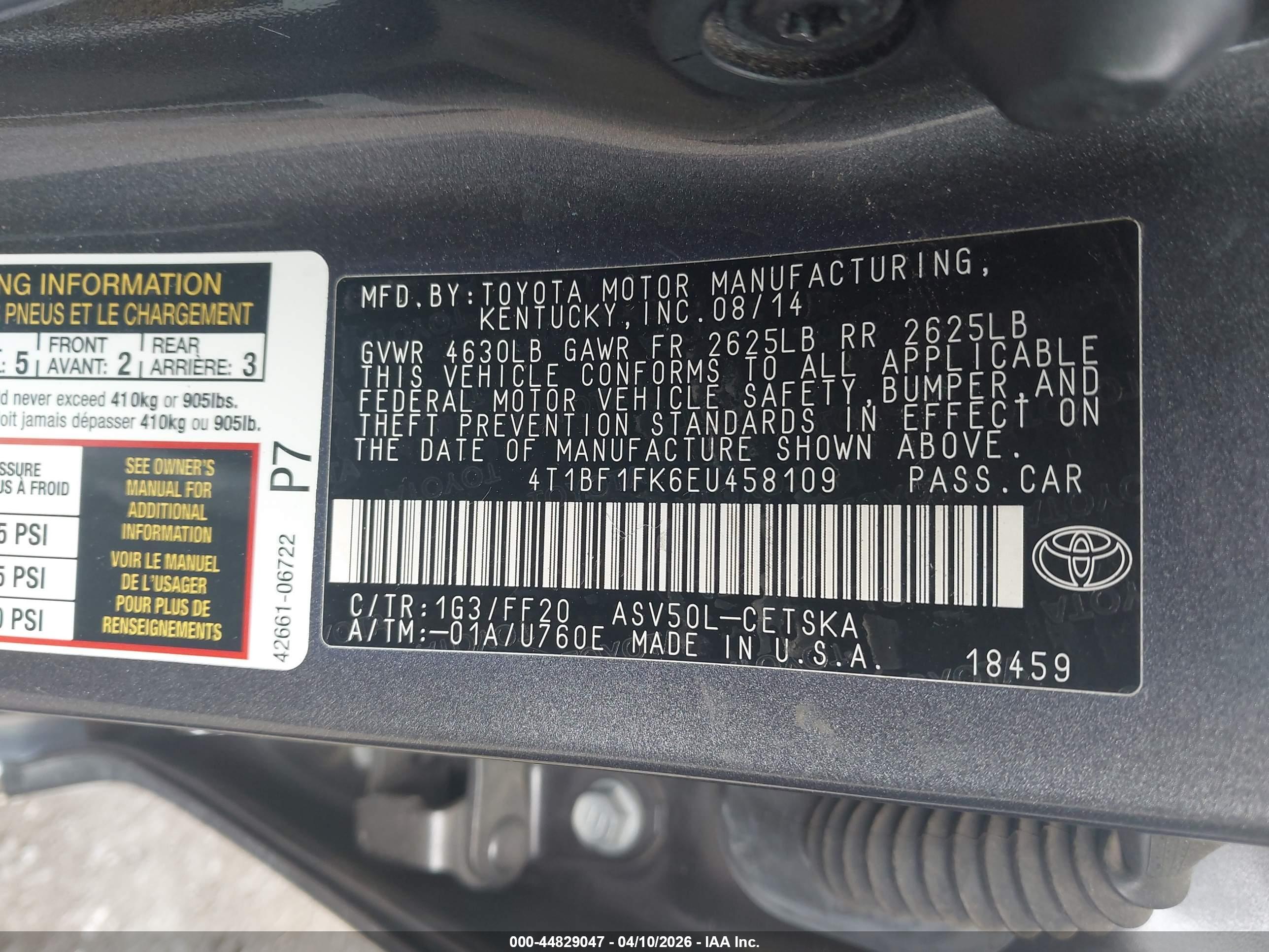 TOYOTA CAMRY image 9