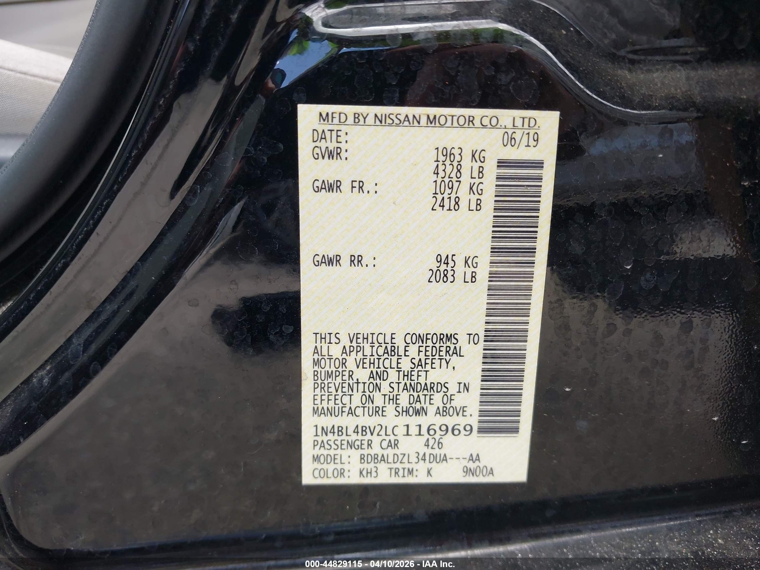 NISSAN ALTIMA image 9