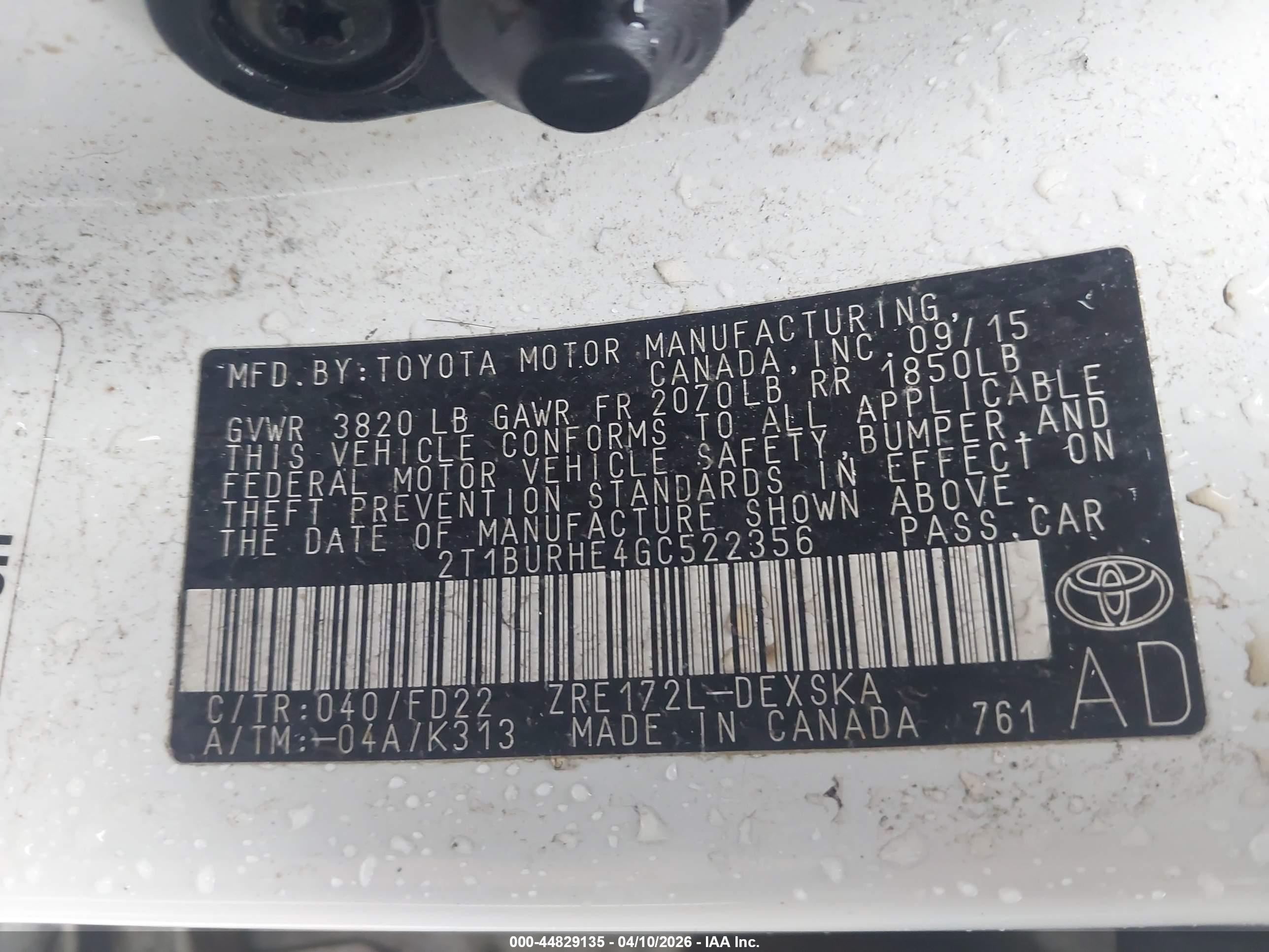 TOYOTA COROLLA image 9