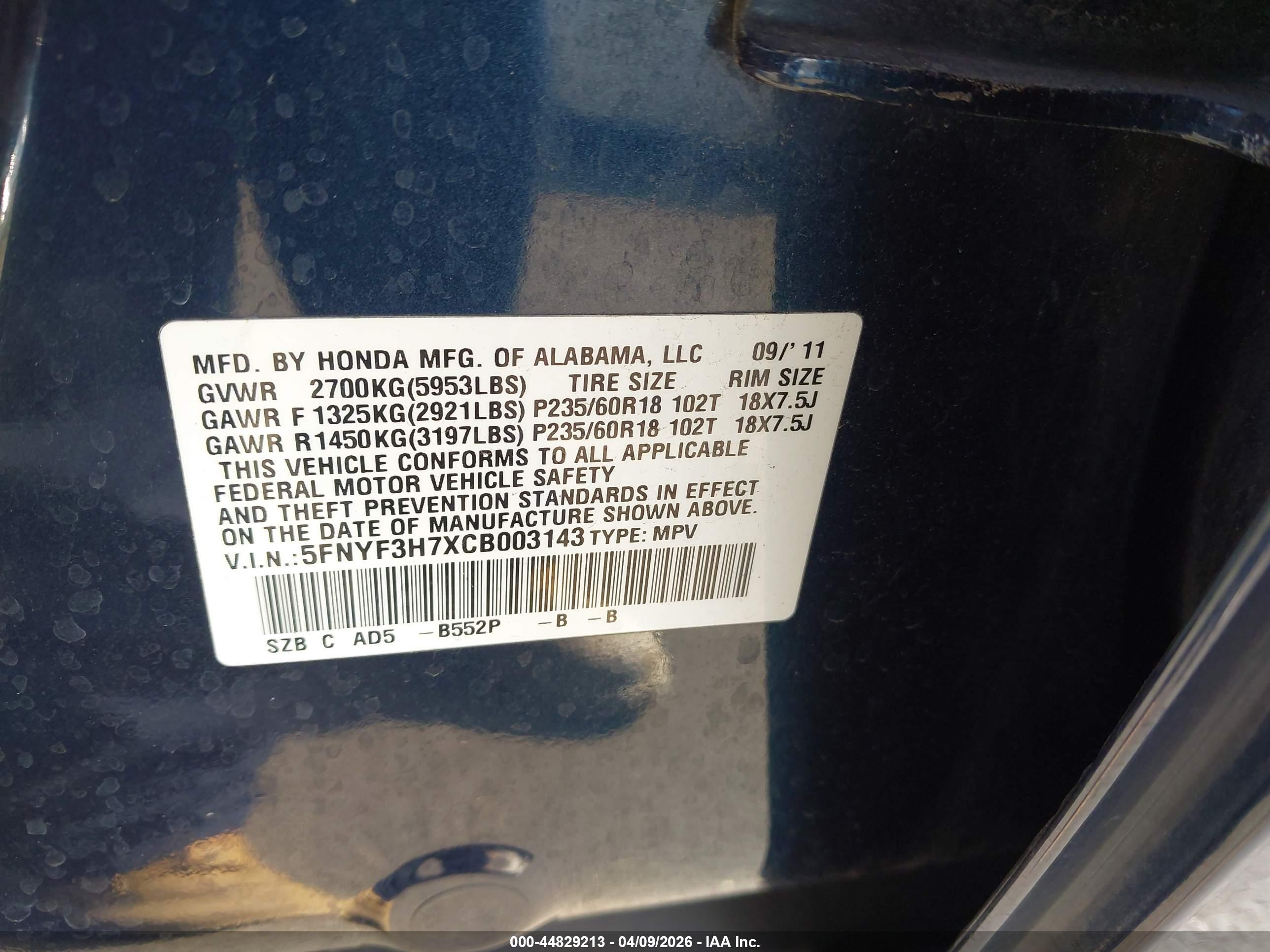HONDA PILOT image 9