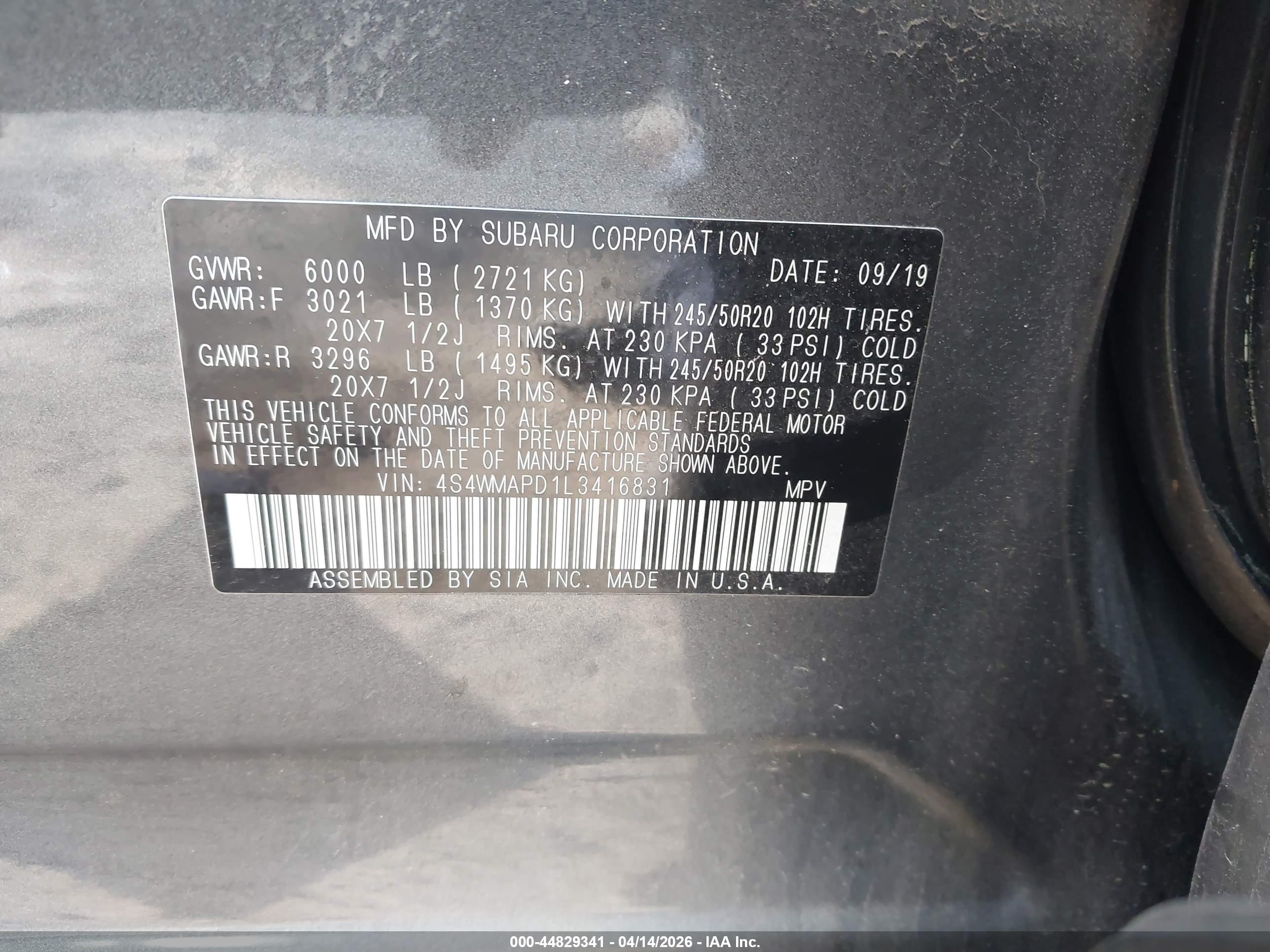 SUBARU ASCENT image 9