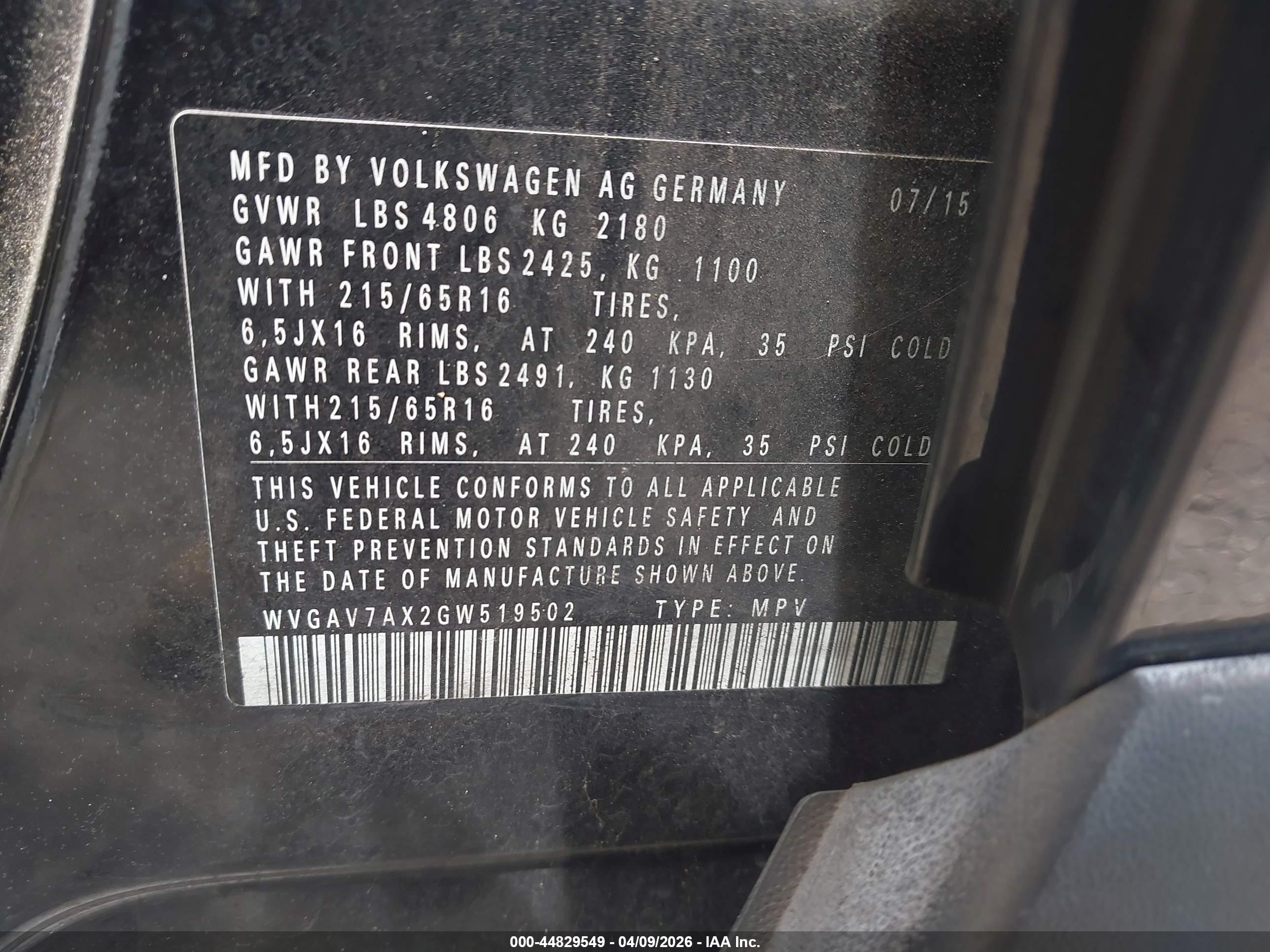 VOLKSWAGEN TIGUAN image 9