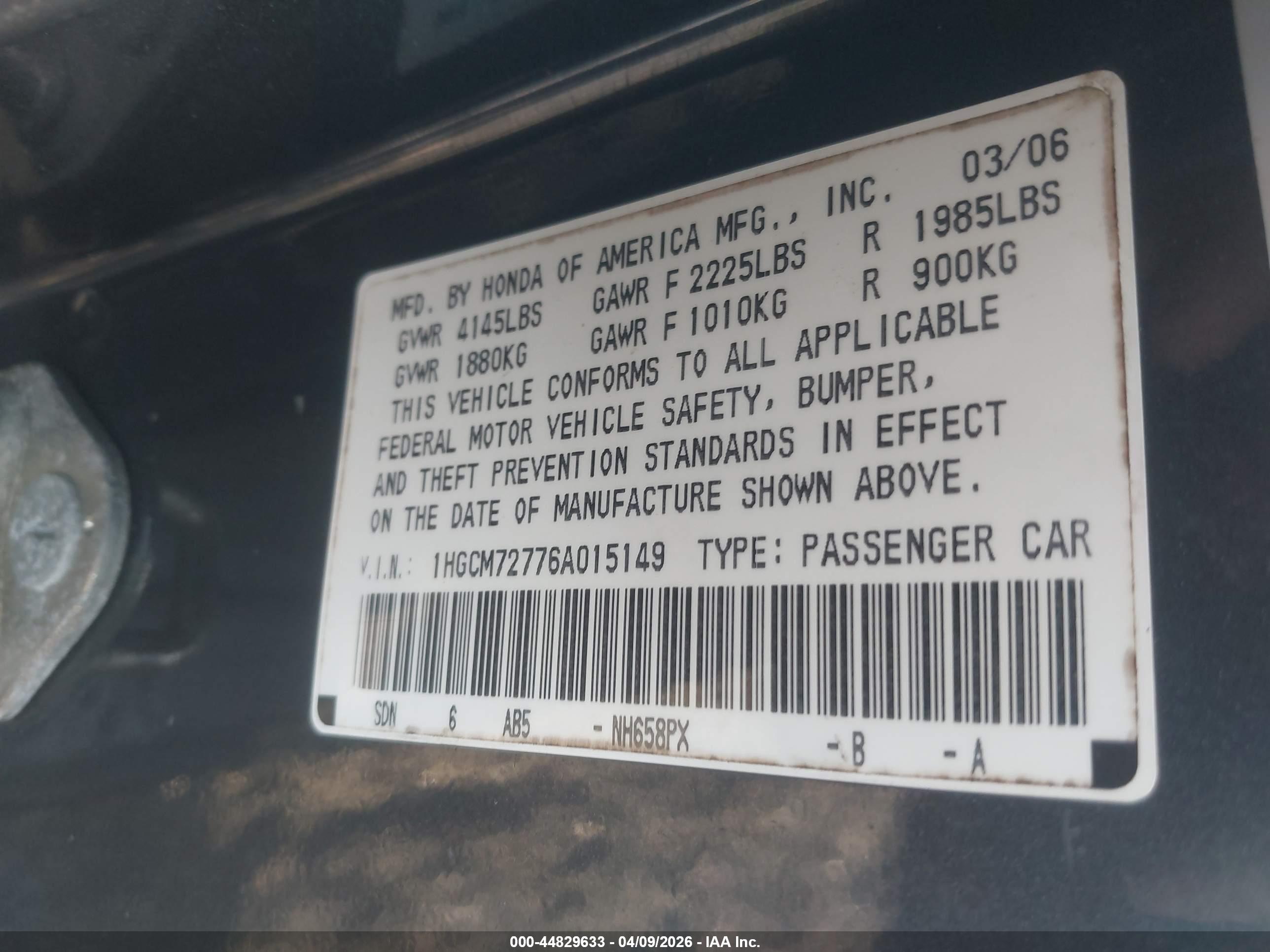 HONDA ACCORD image 9