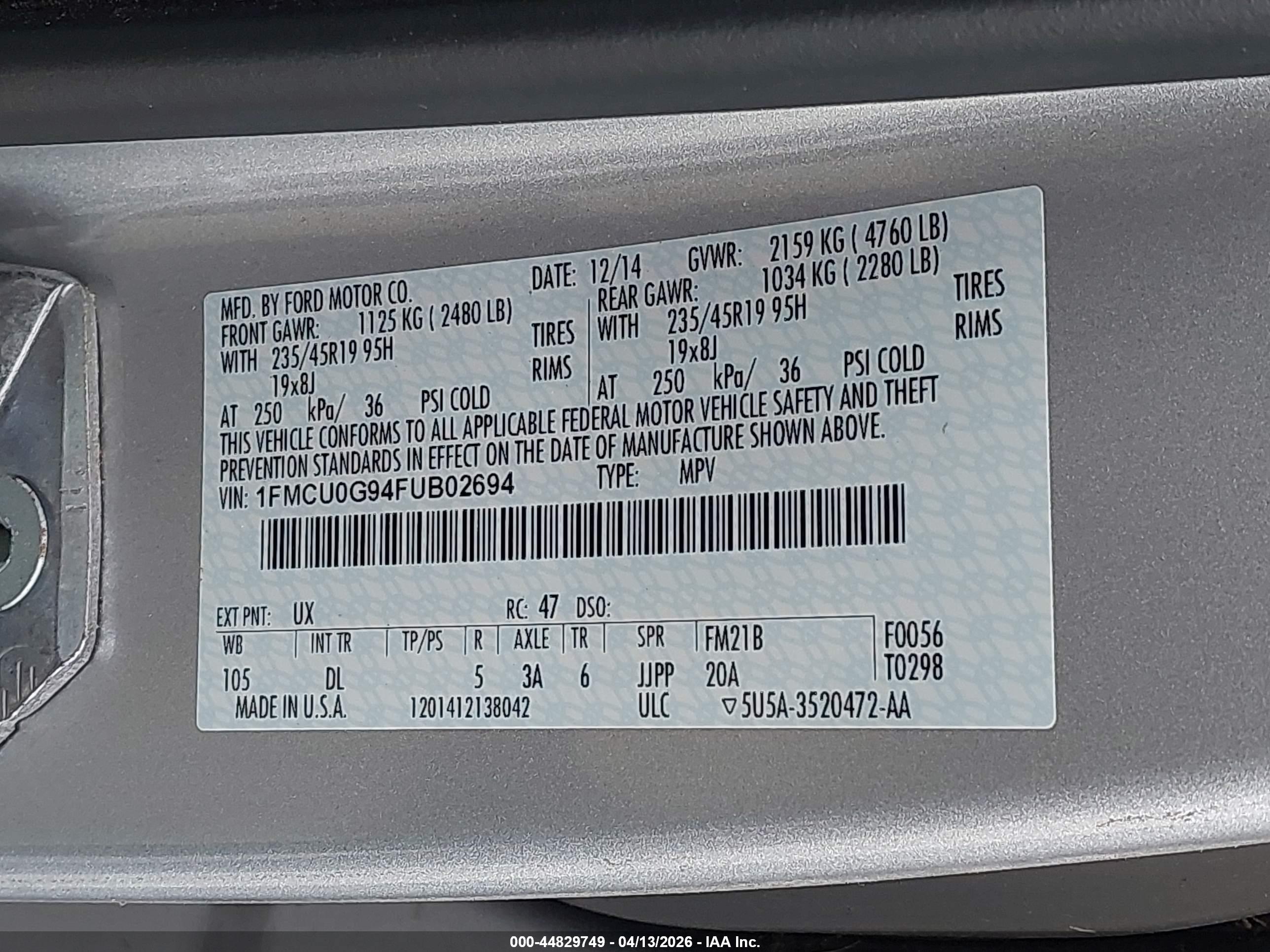 FORD ESCAPE image 9
