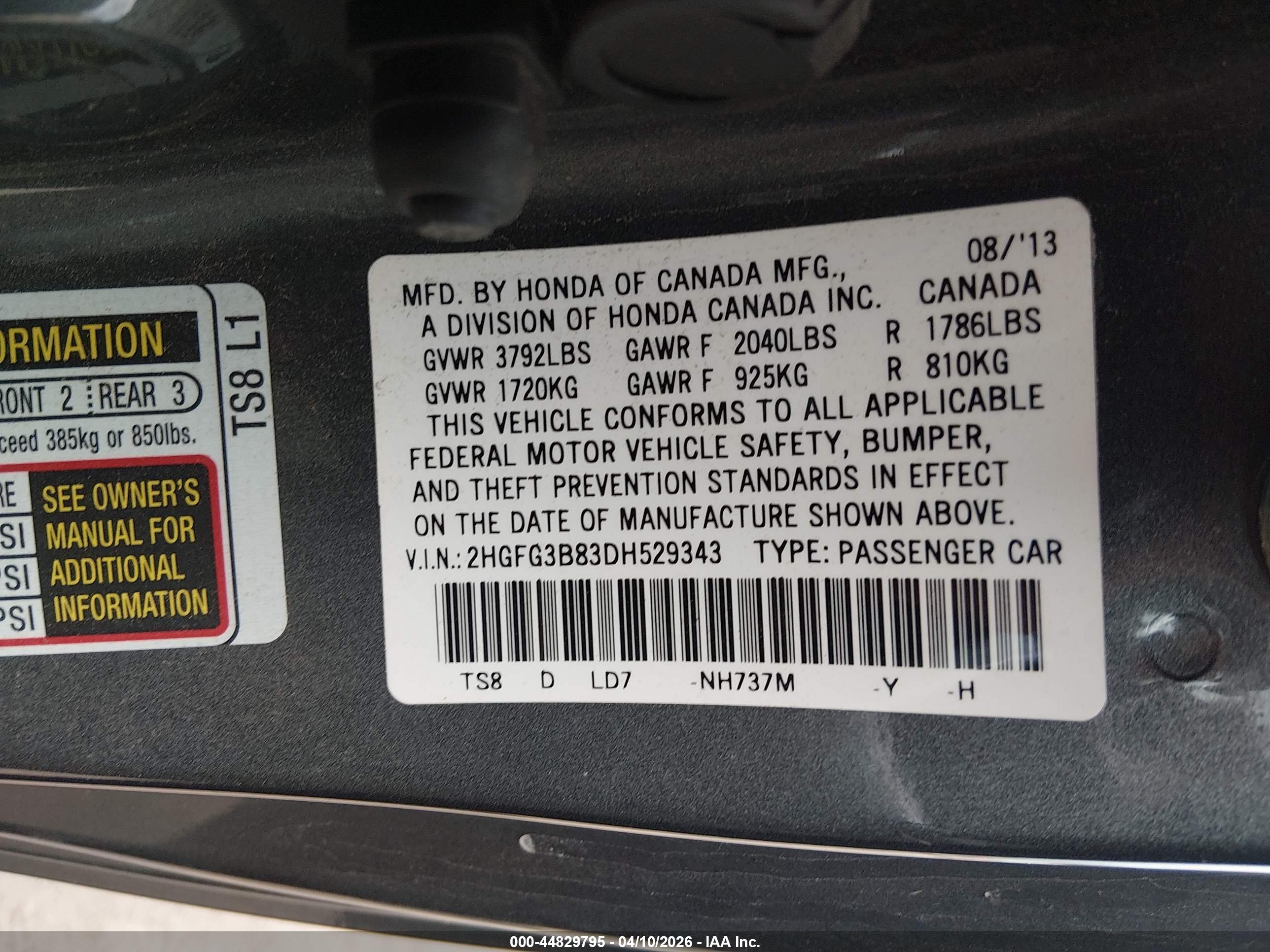 HONDA CIVIC image 9
