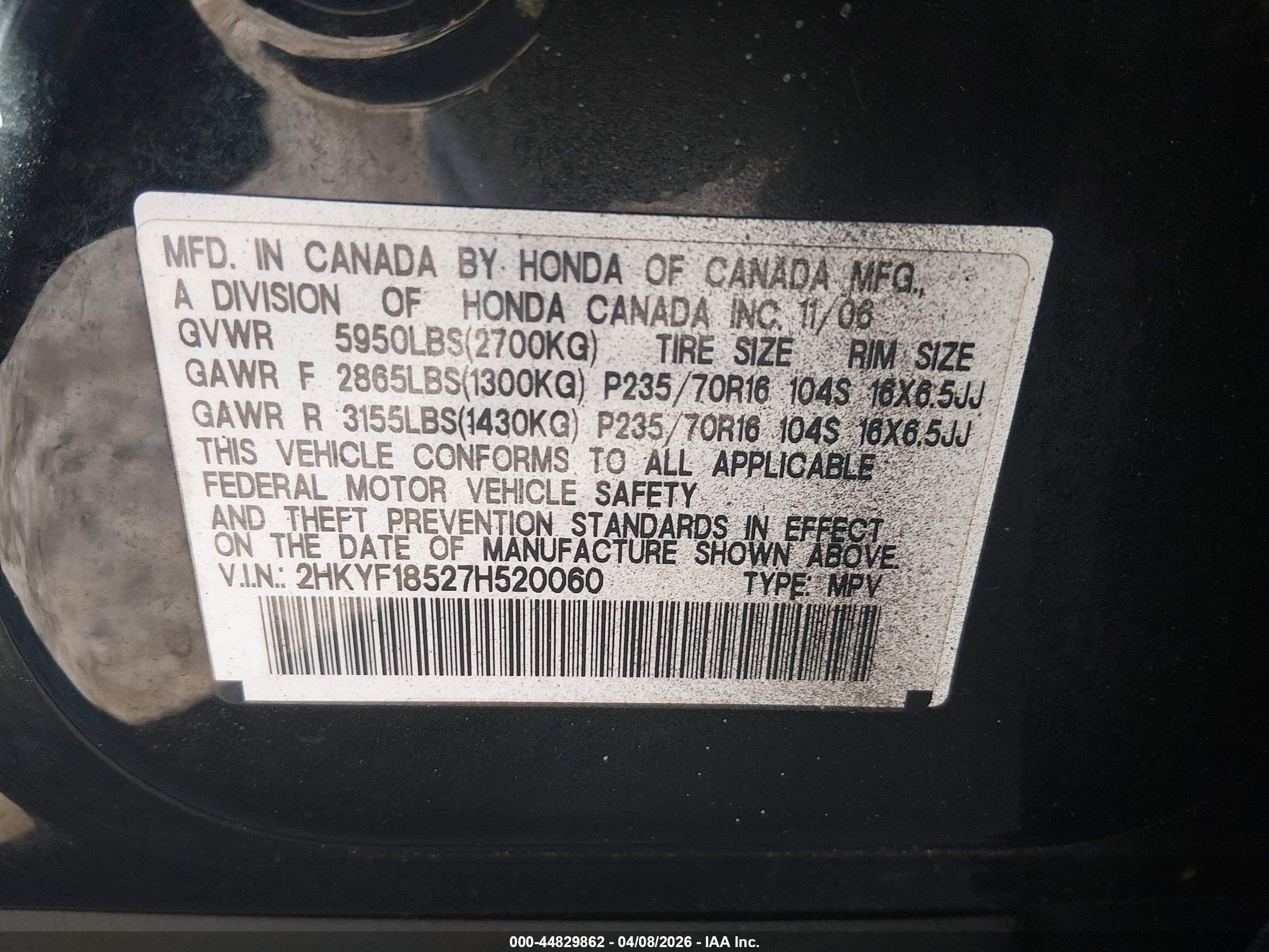 HONDA PILOT image 9