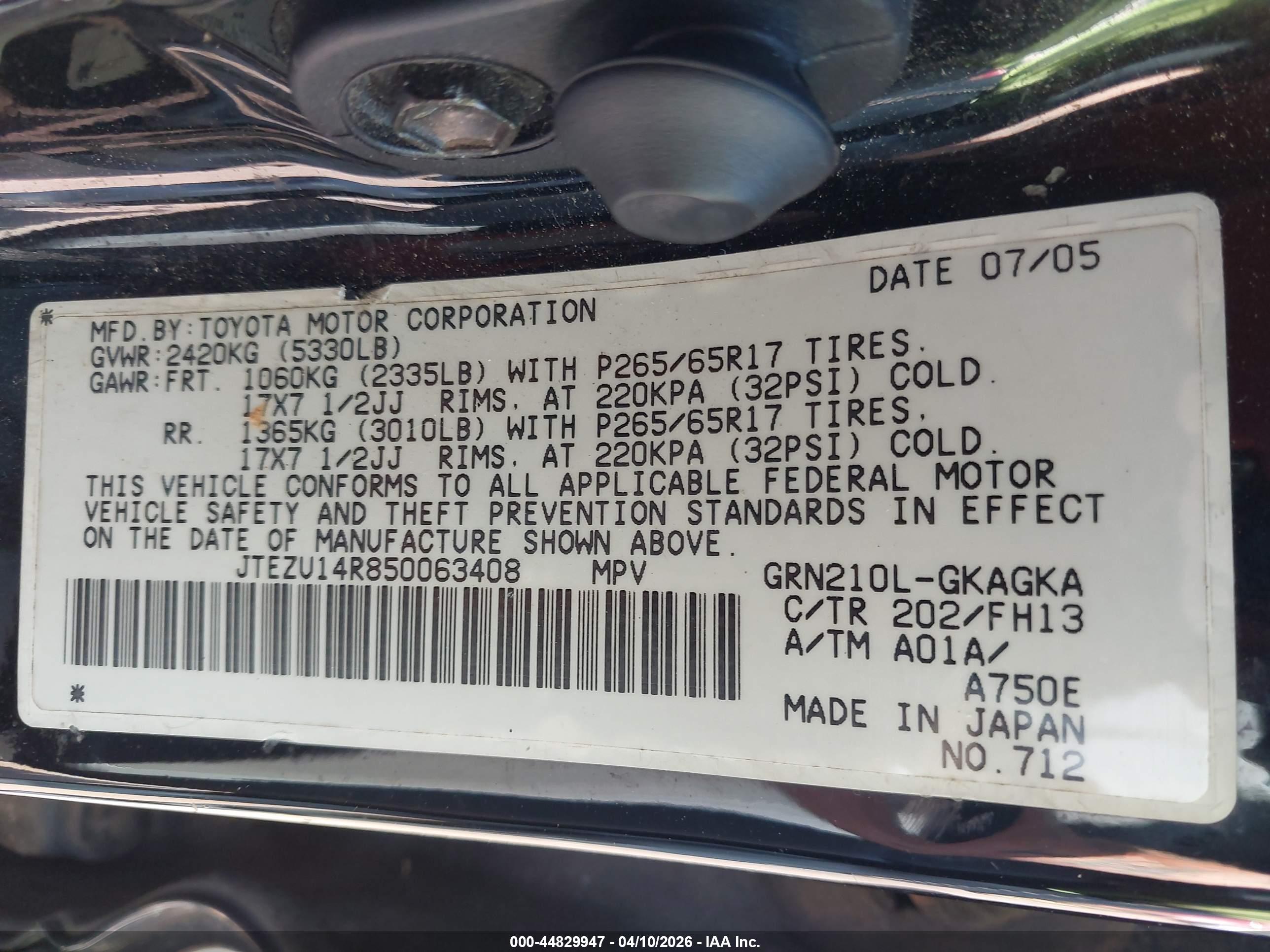 TOYOTA 4RUNNER image 9