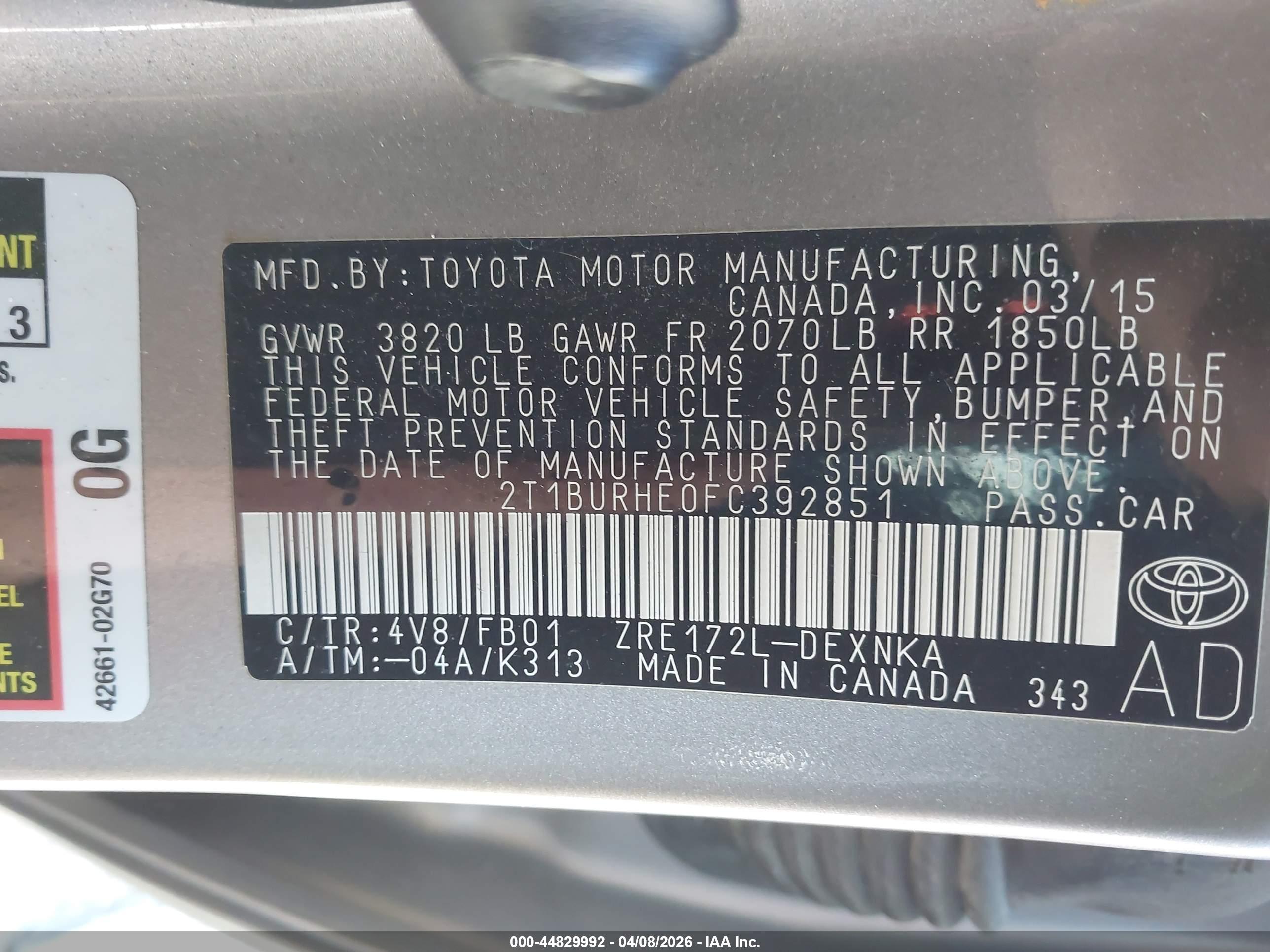TOYOTA COROLLA image 9
