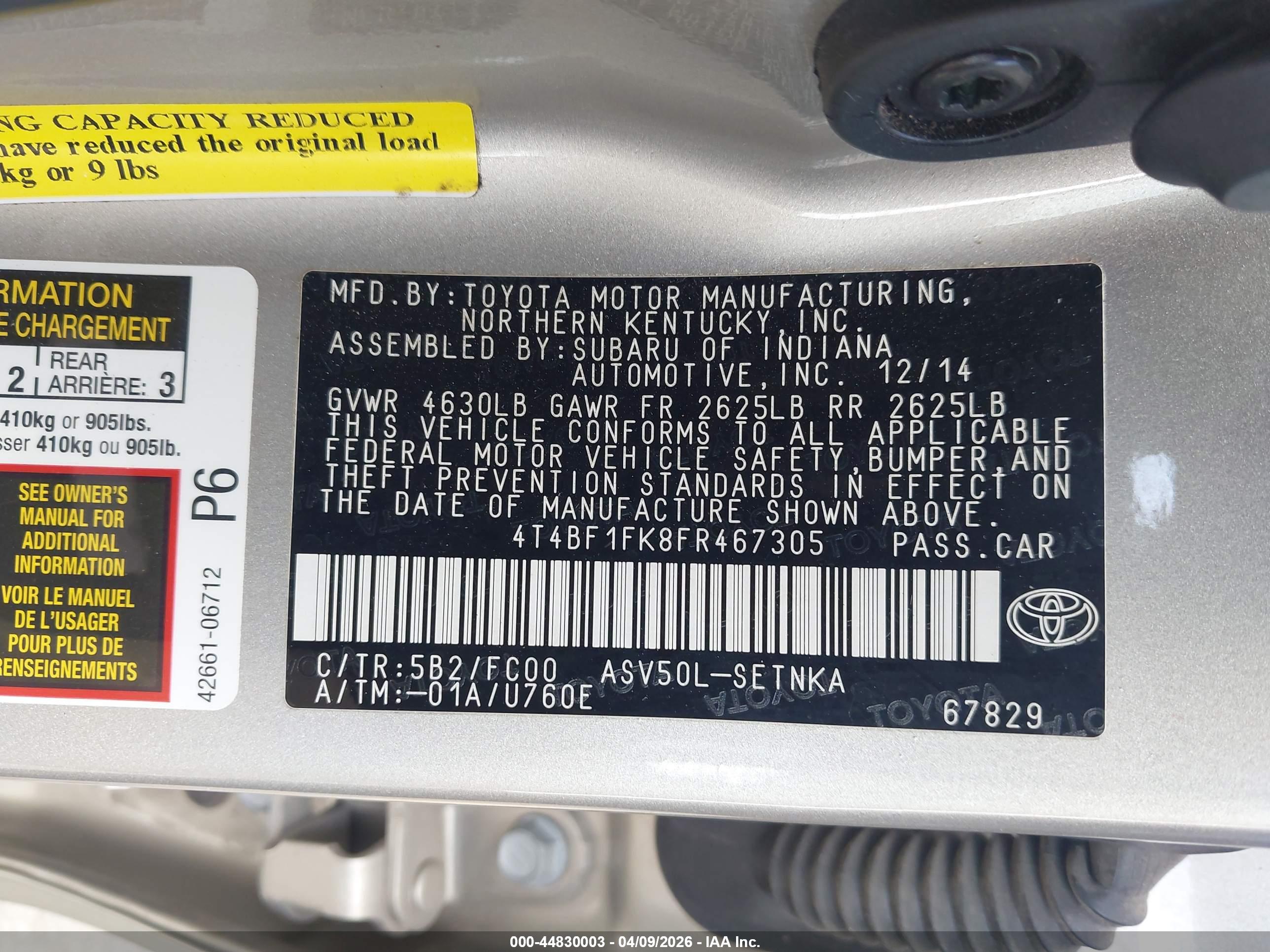 TOYOTA CAMRY image 9