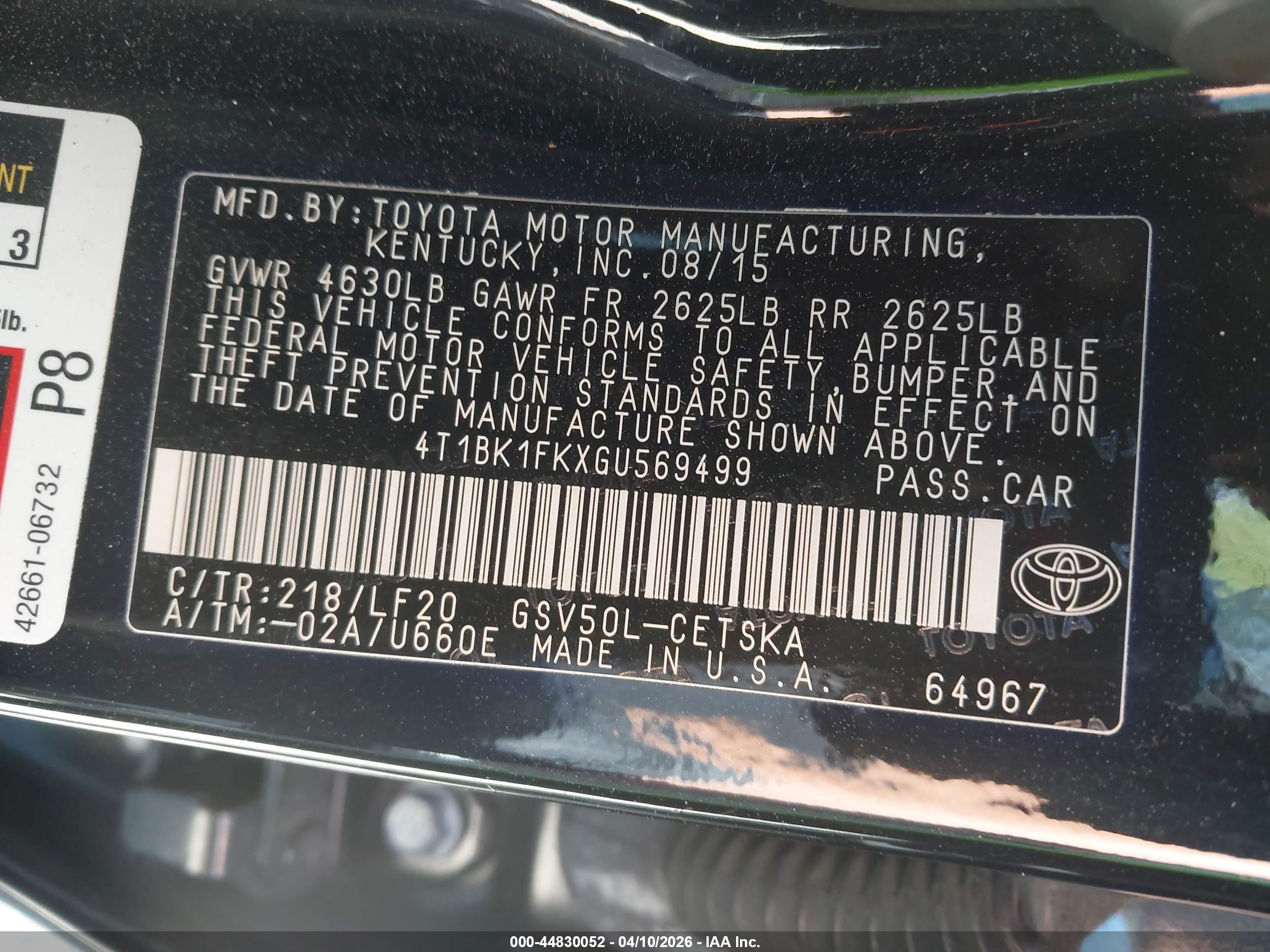 TOYOTA CAMRY image 9