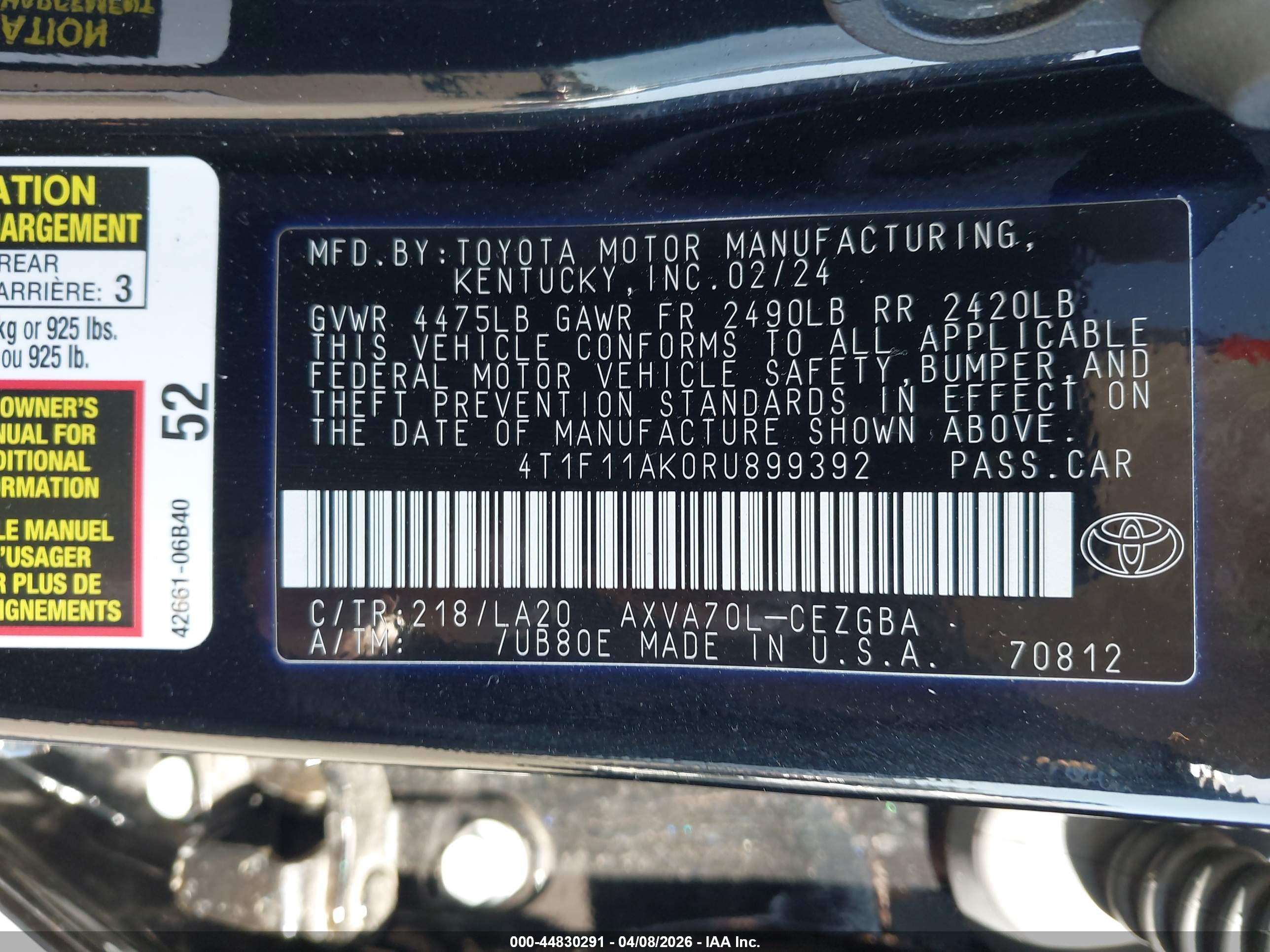 TOYOTA CAMRY image 9