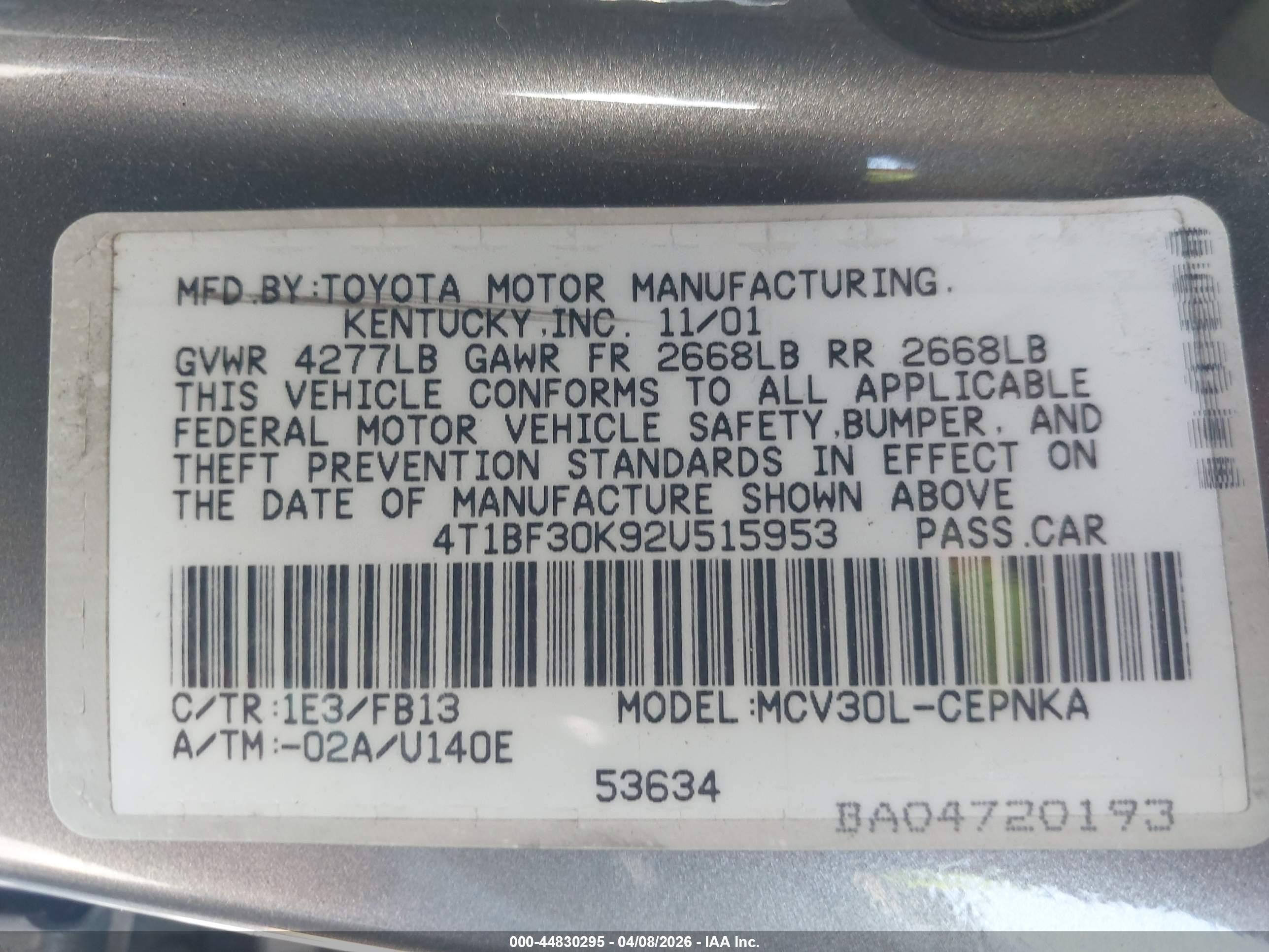 TOYOTA CAMRY image 9