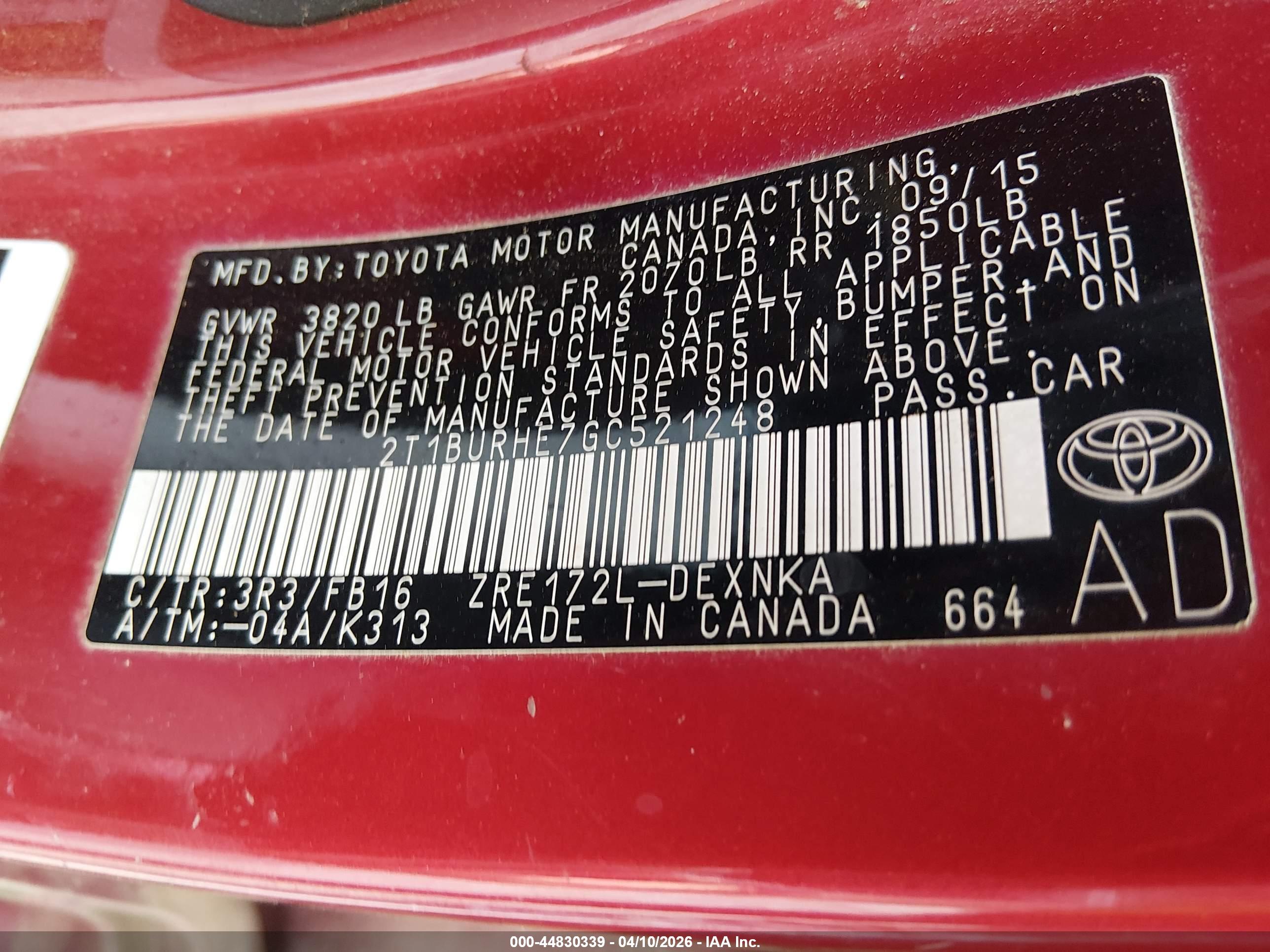 TOYOTA COROLLA image 9