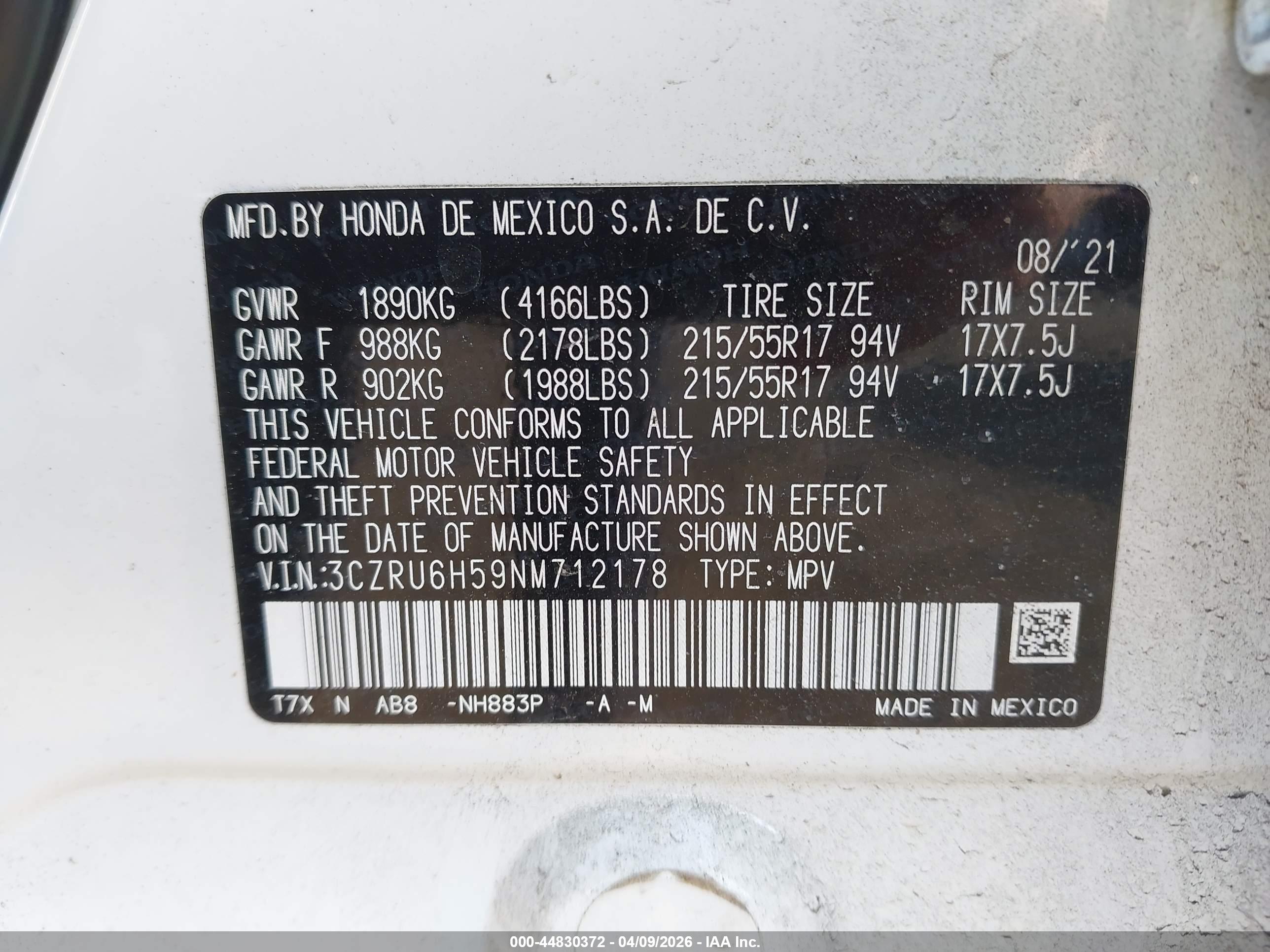 HONDA HR-V image 9