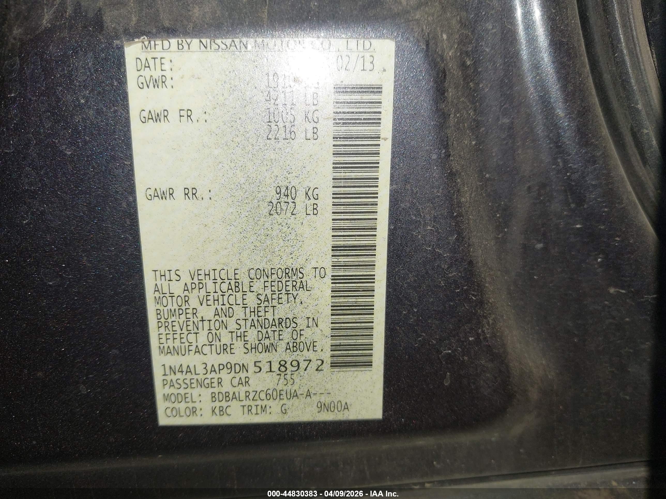 NISSAN ALTIMA image 9