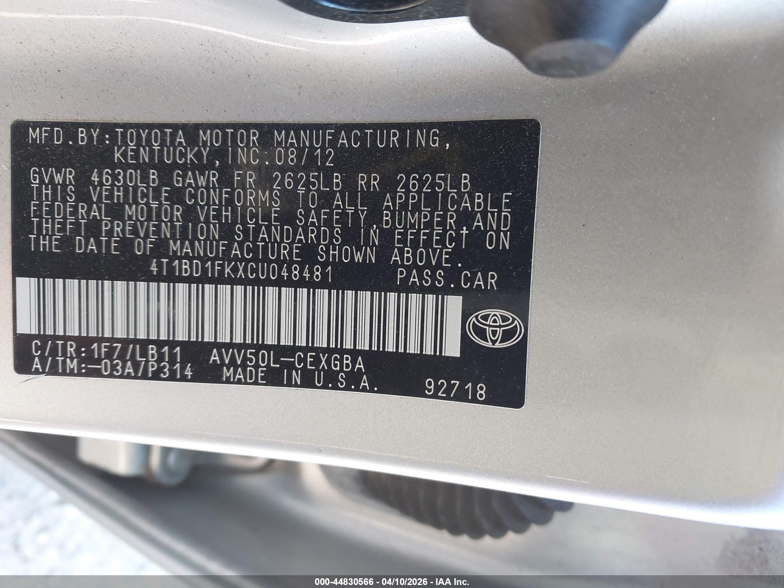 TOYOTA CAMRY image 9