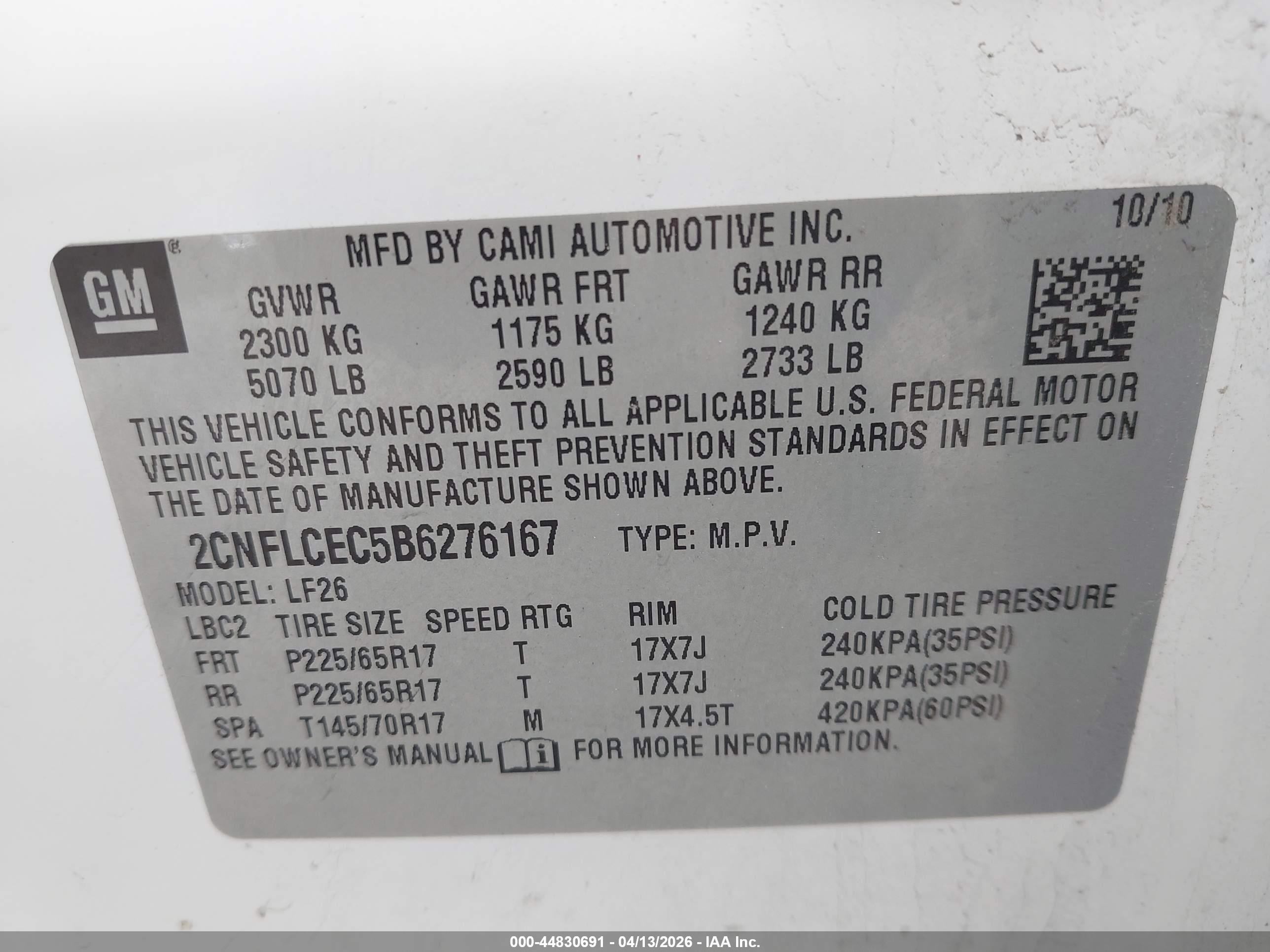 CHEVROLET EQUINOX image 9