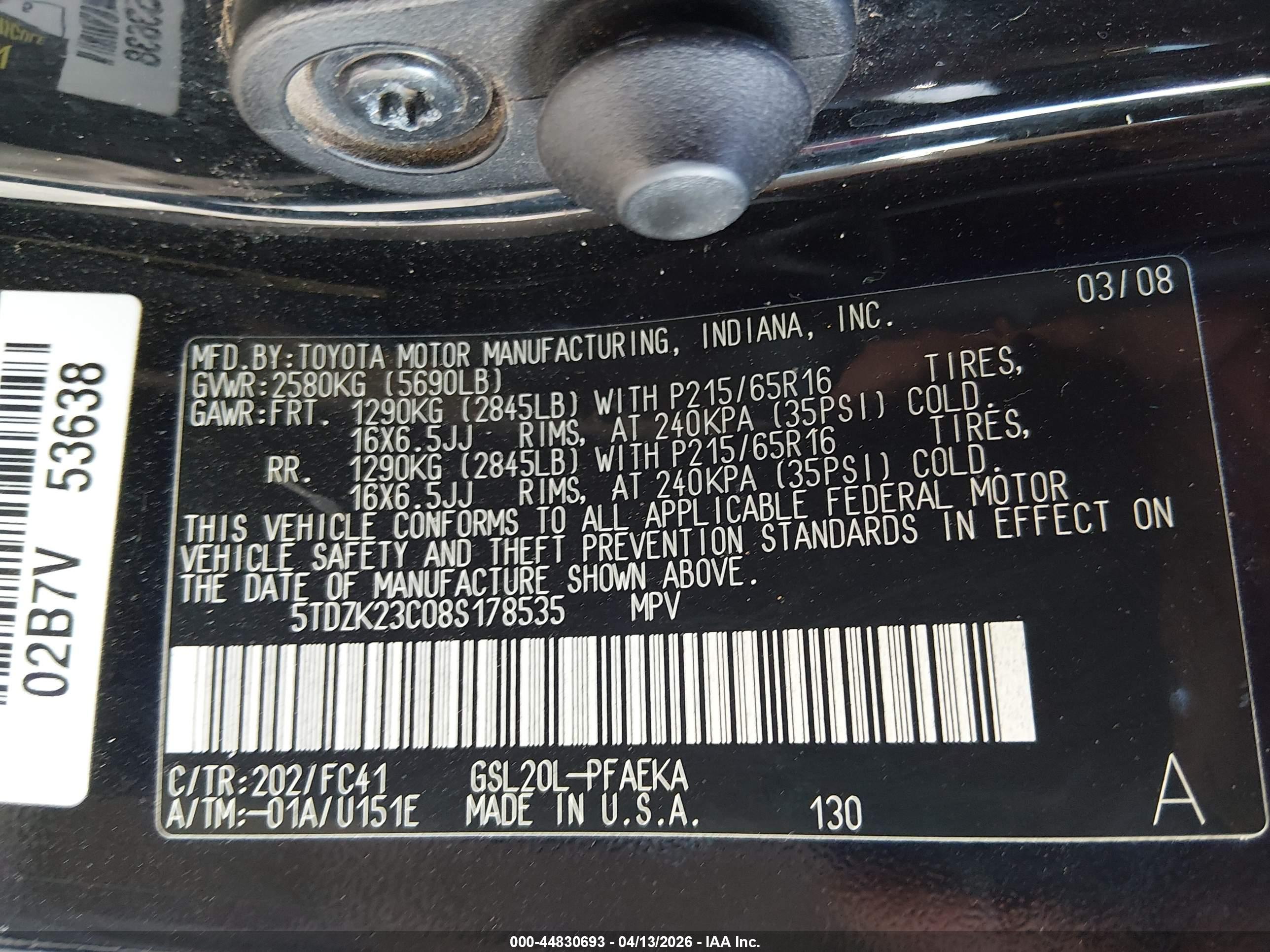 TOYOTA SIENNA image 9