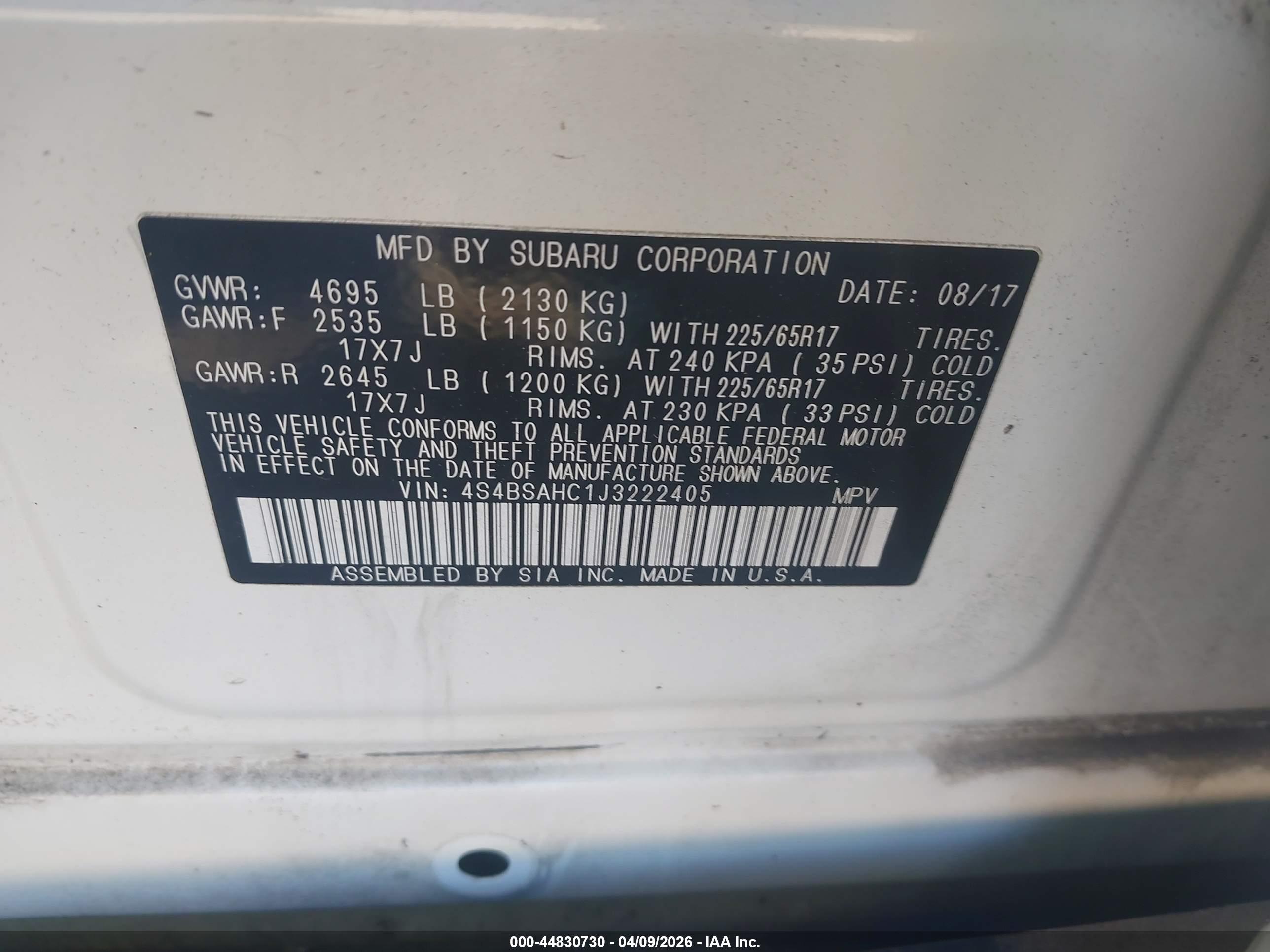SUBARU OUTBACK image 9