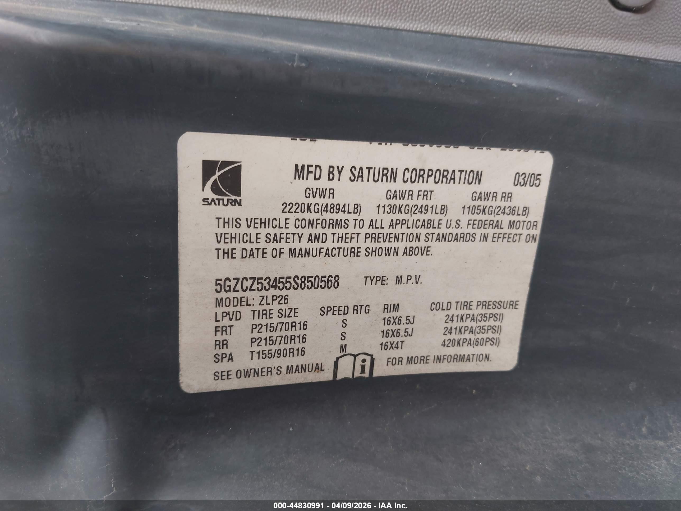 SATURN VUE image 9