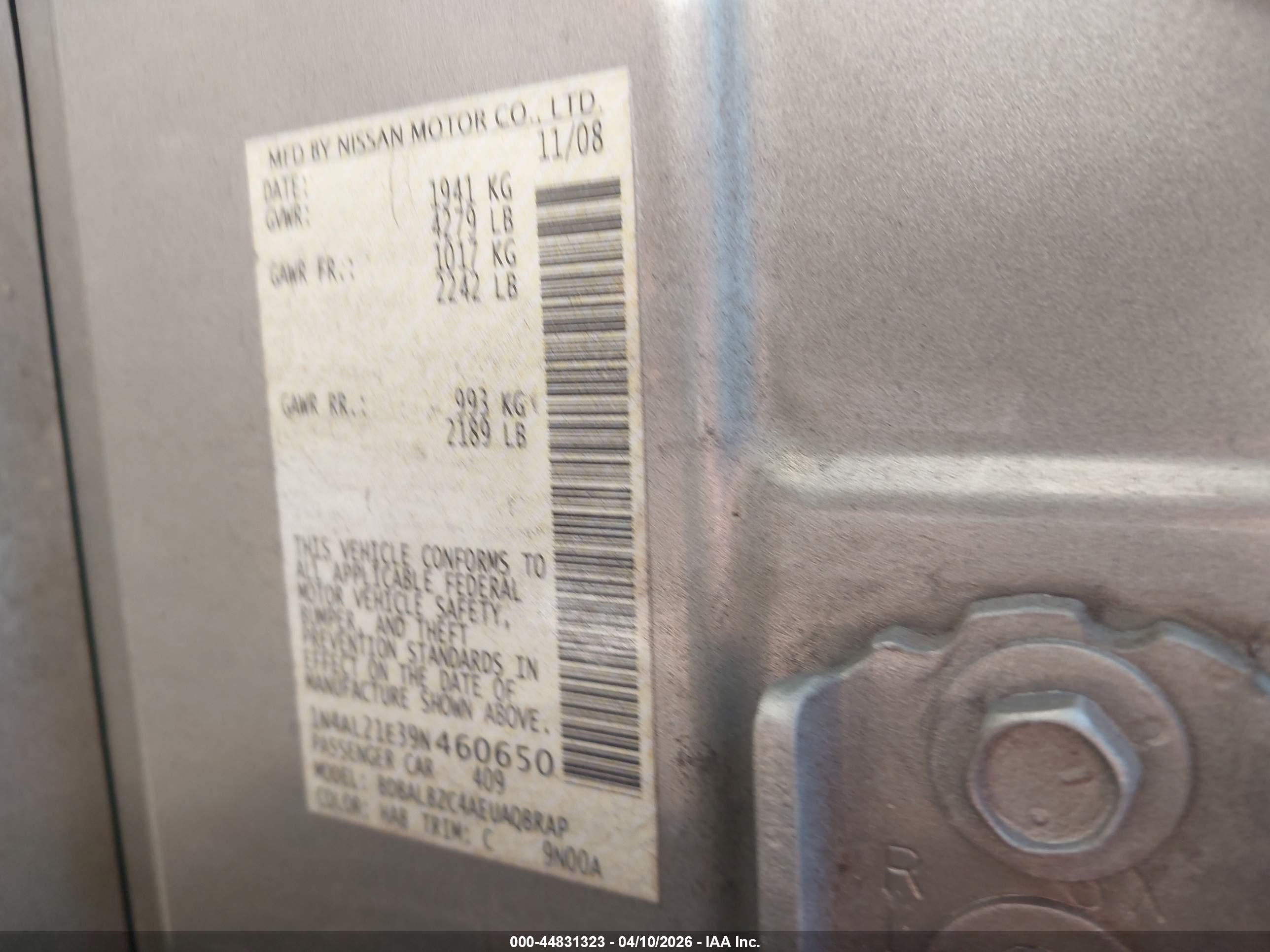 NISSAN ALTIMA image 9
