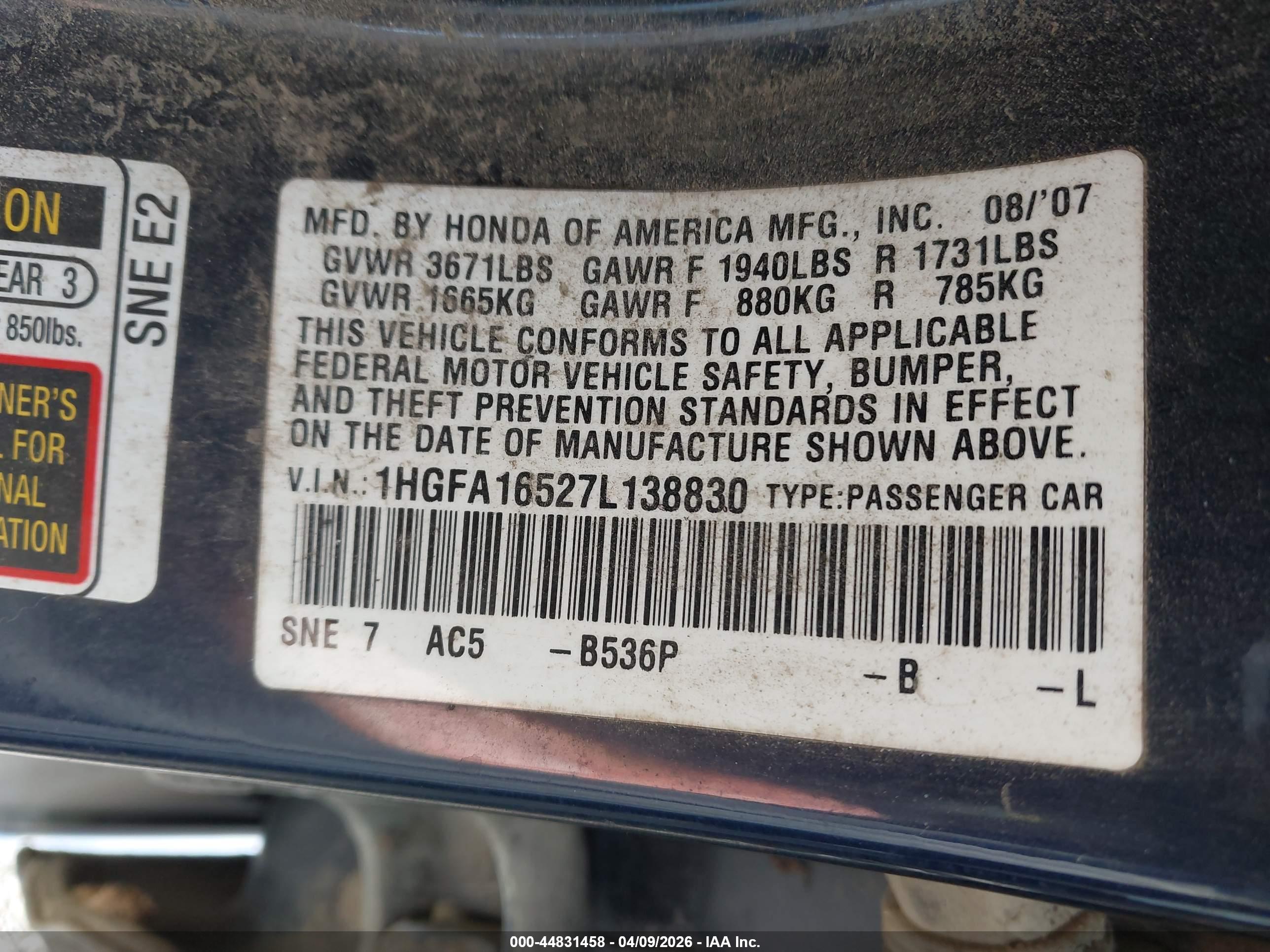 HONDA CIVIC image 9