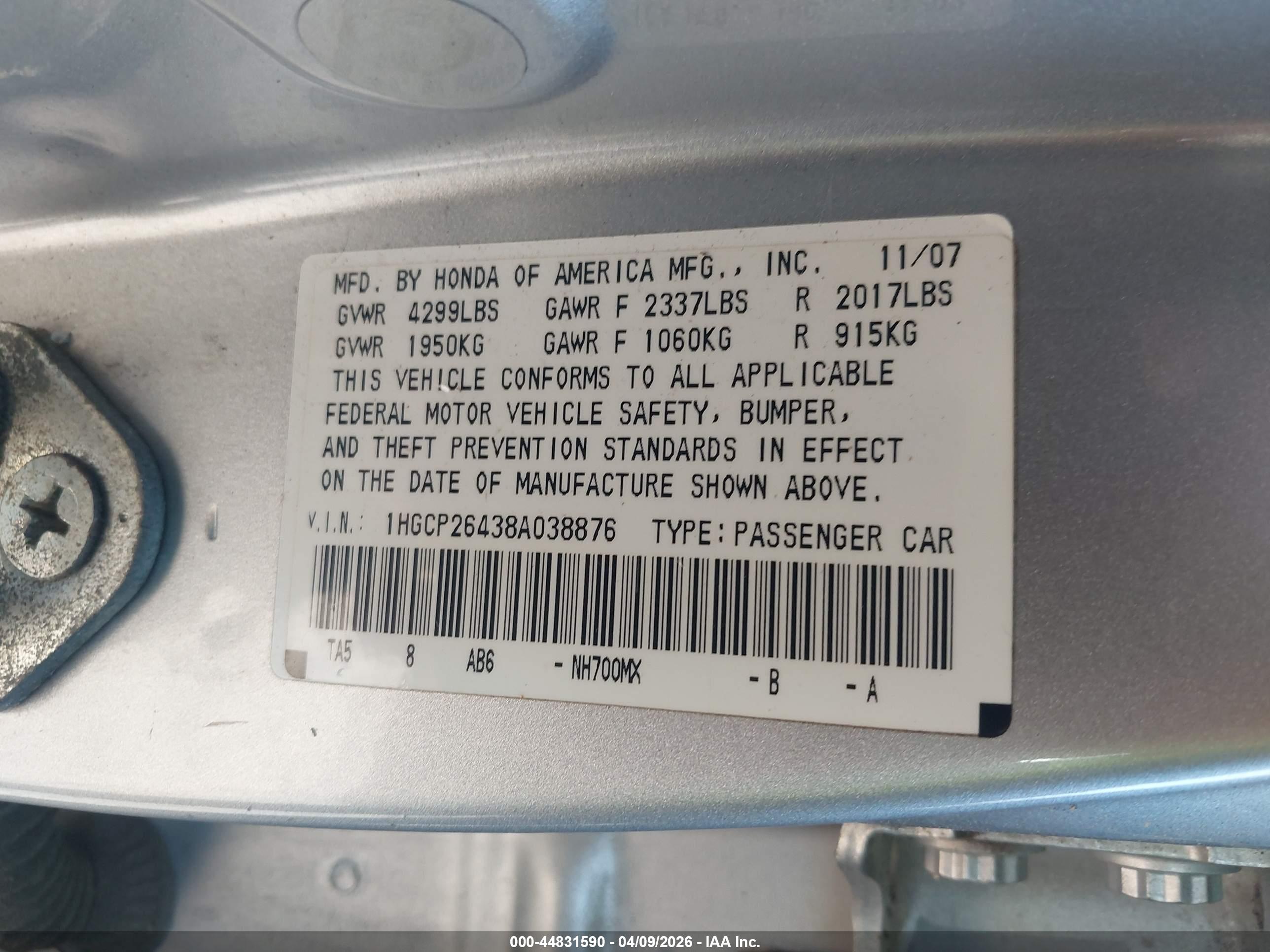 HONDA ACCORD image 9