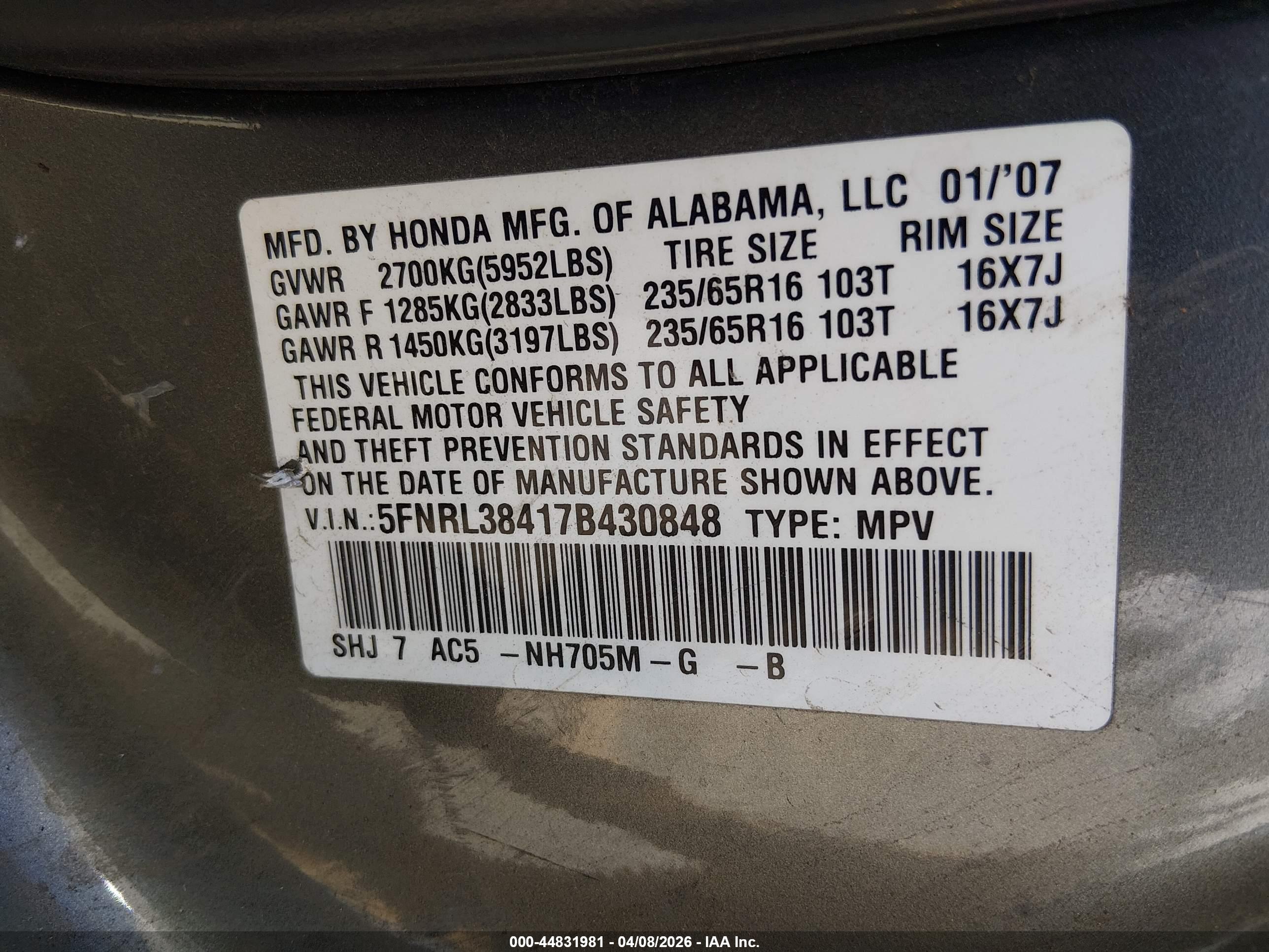 HONDA ODYSSEY image 9