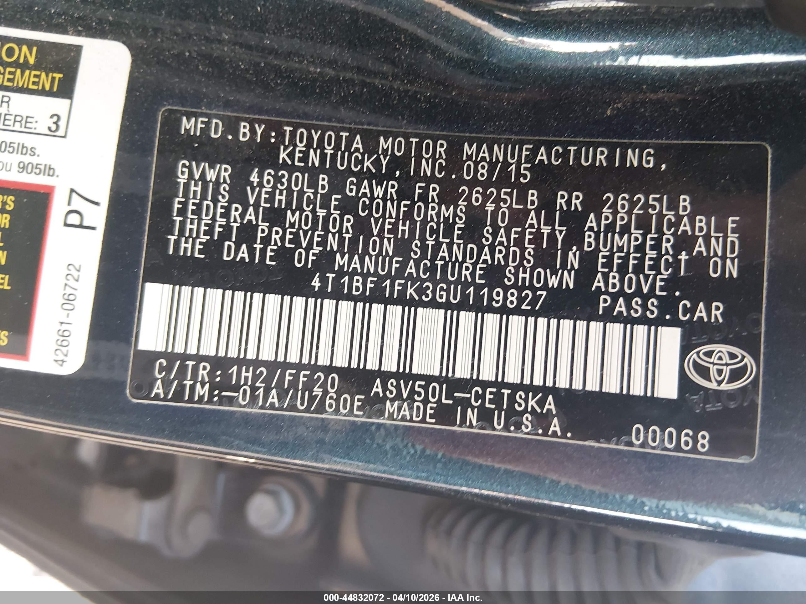 TOYOTA CAMRY image 9