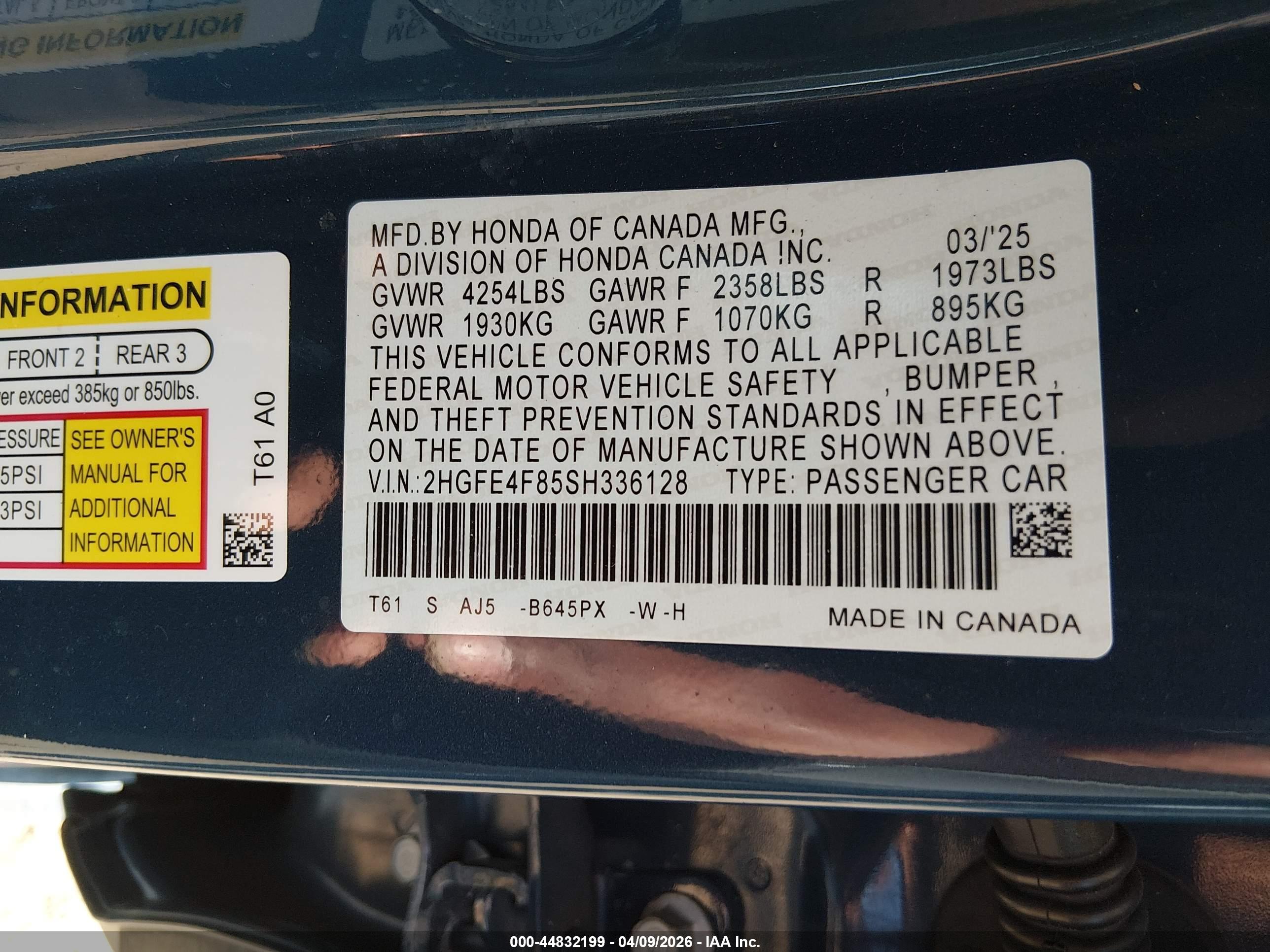 HONDA CIVIC image 9