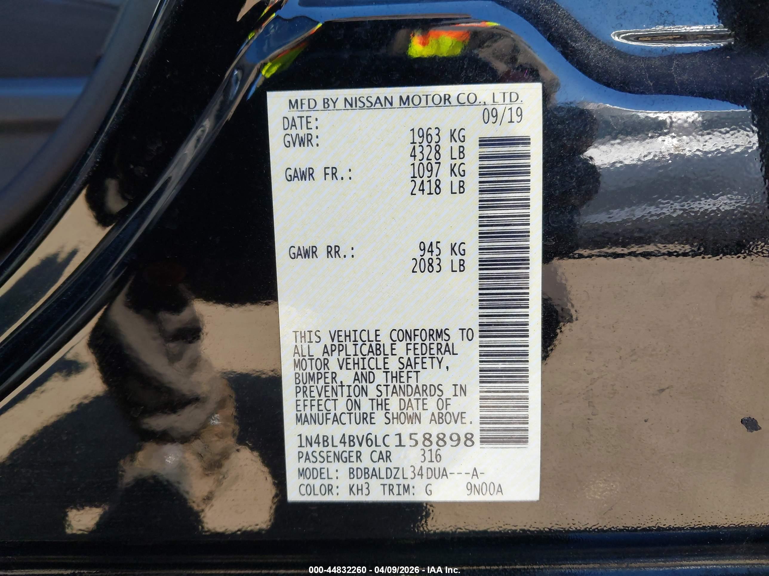 NISSAN ALTIMA image 9