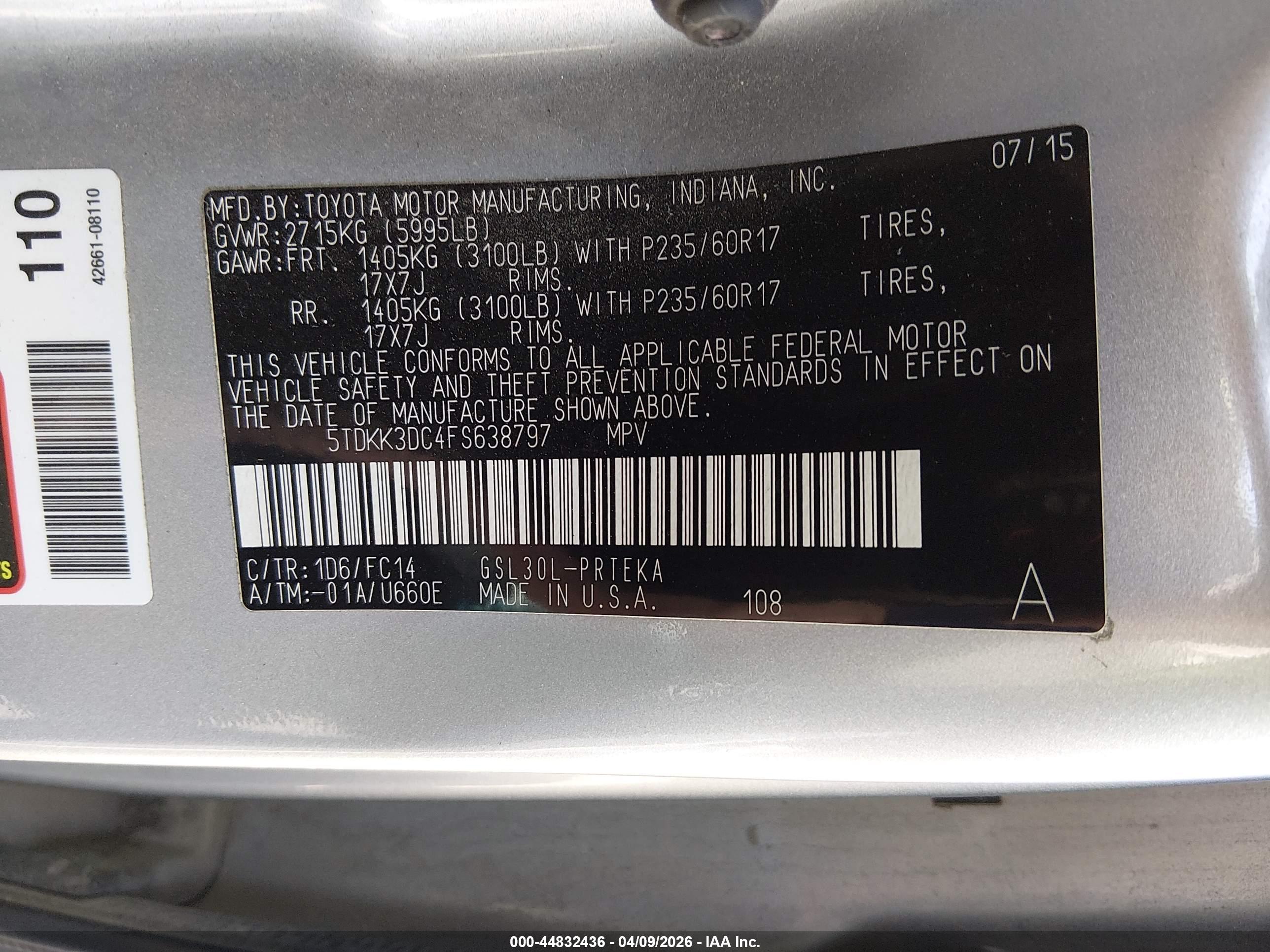 TOYOTA SIENNA image 9
