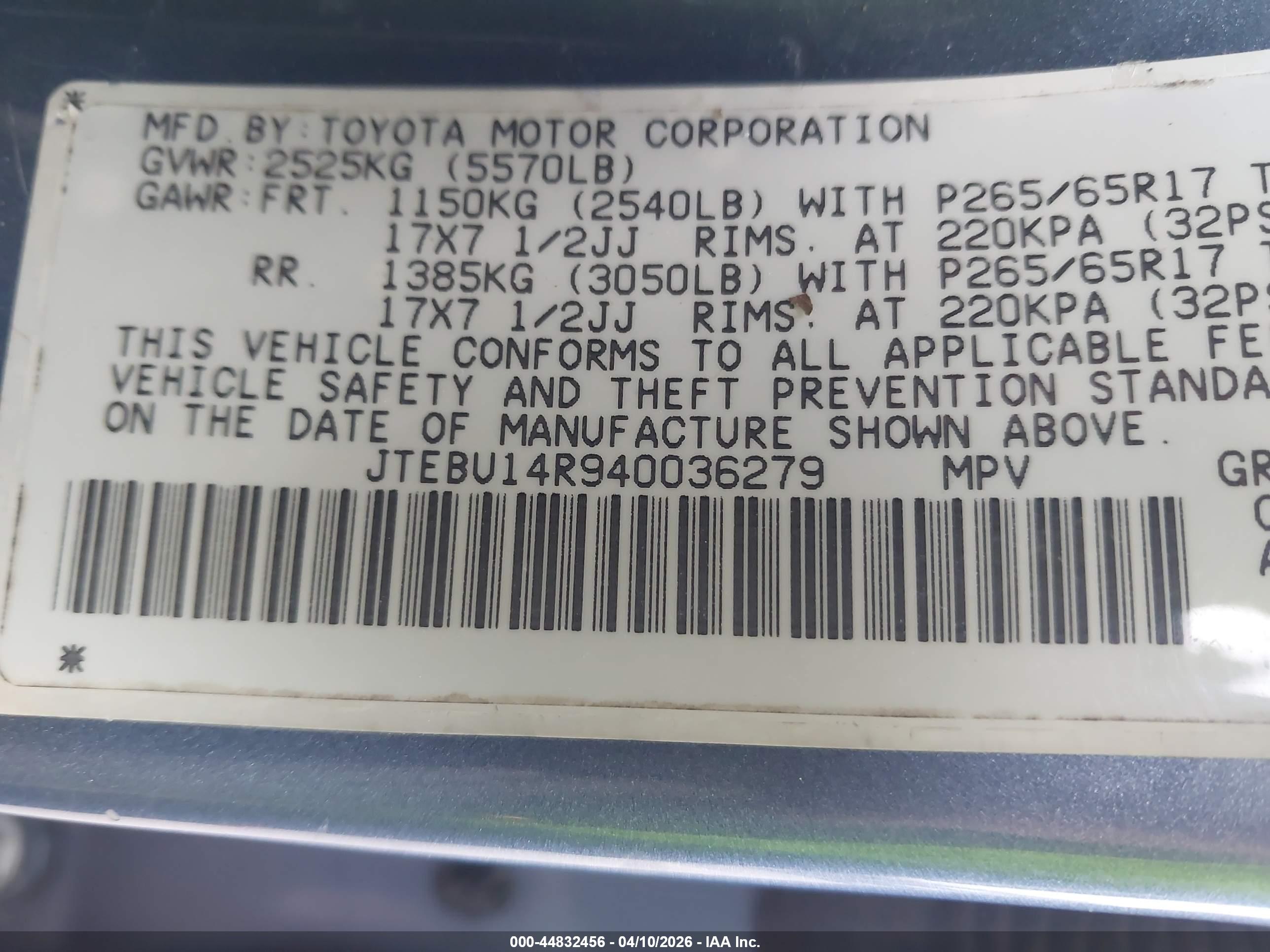 TOYOTA 4RUNNER image 9
